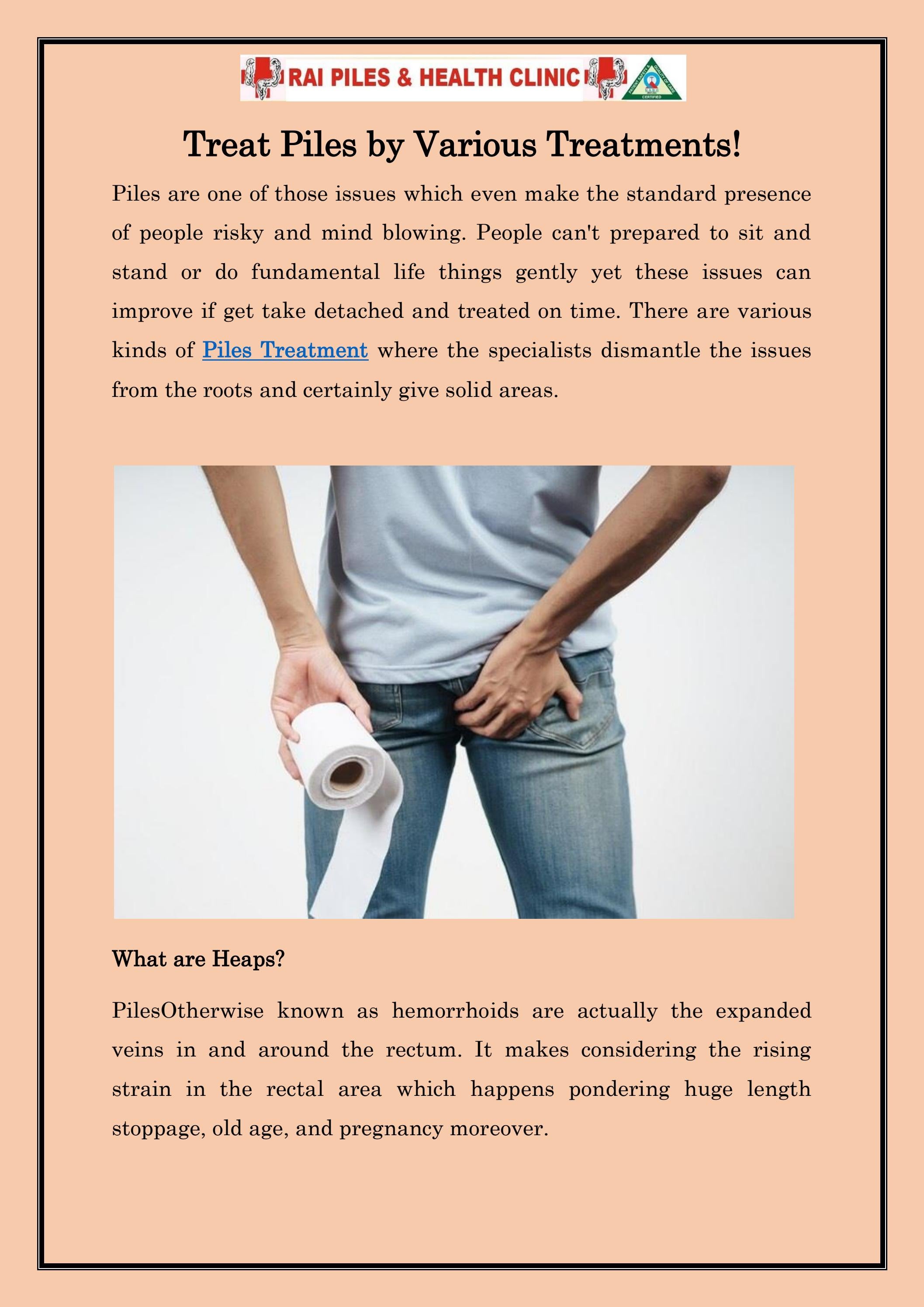 Treat Piles by Various Treatments! by Rai Piles Clinic Issuu