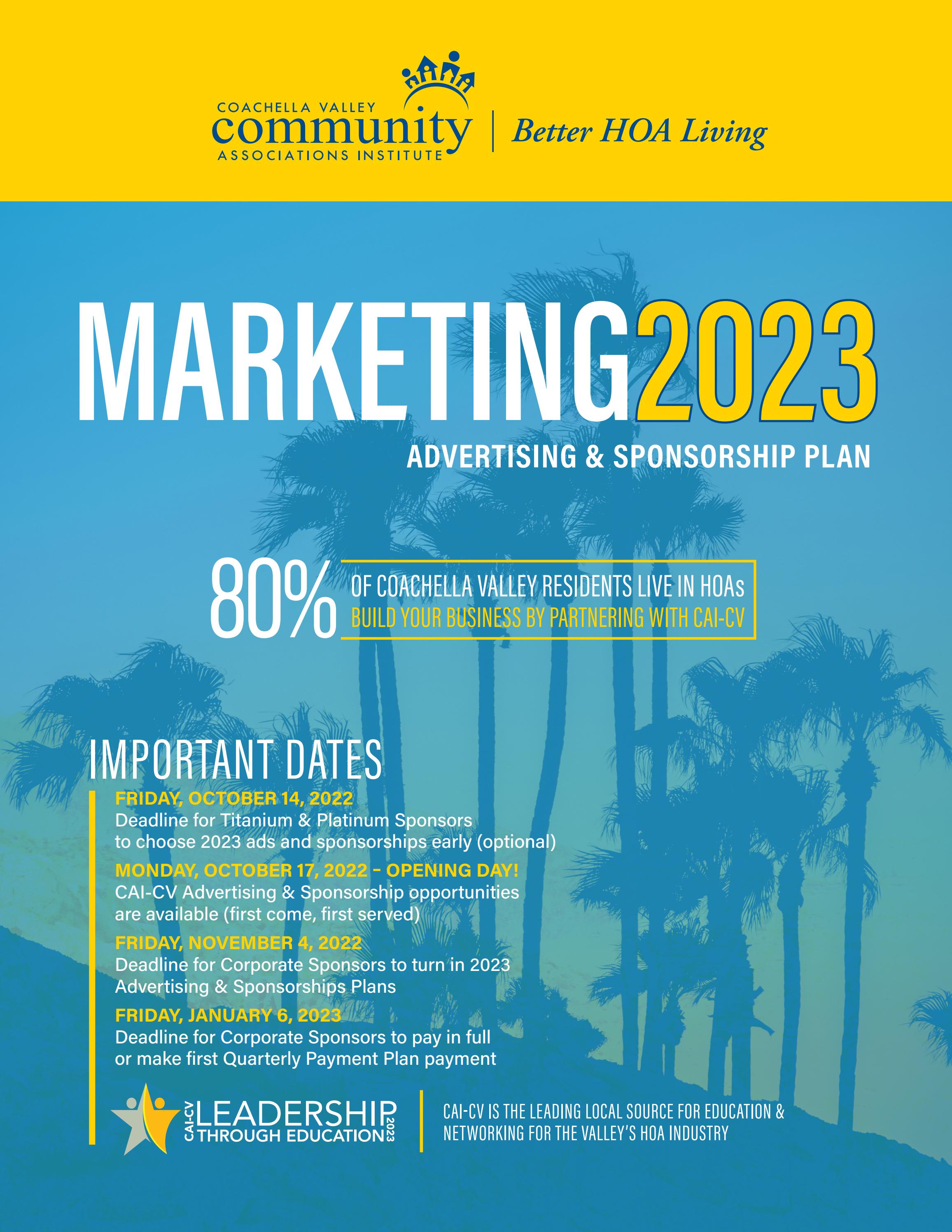 CAI-CV 2023 Marketing Plan by CAI-Coachella Valley Chapter - Issuu