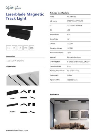 watts_luxes 灯饰目录 · Magnetic 轨道灯 | Watts × Luxes | 建筑 灯饰 第 11 页