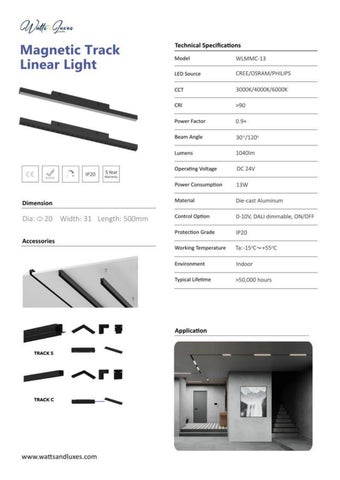 watts_luxes 灯饰目录 · Magnetic 轨道灯 | Watts × Luxes | 建筑 灯饰 第 16 页