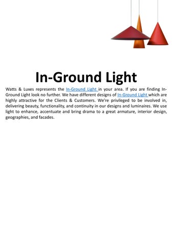 In Ground 灯饰 | Watts × Luxes | 建筑 灯饰 第 6 页