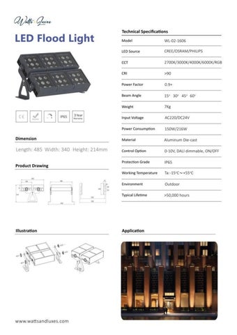 watts_luxes 灯饰目录 · Flood 灯饰 | Watts × Luxes | 建筑 灯饰 第 16 页
