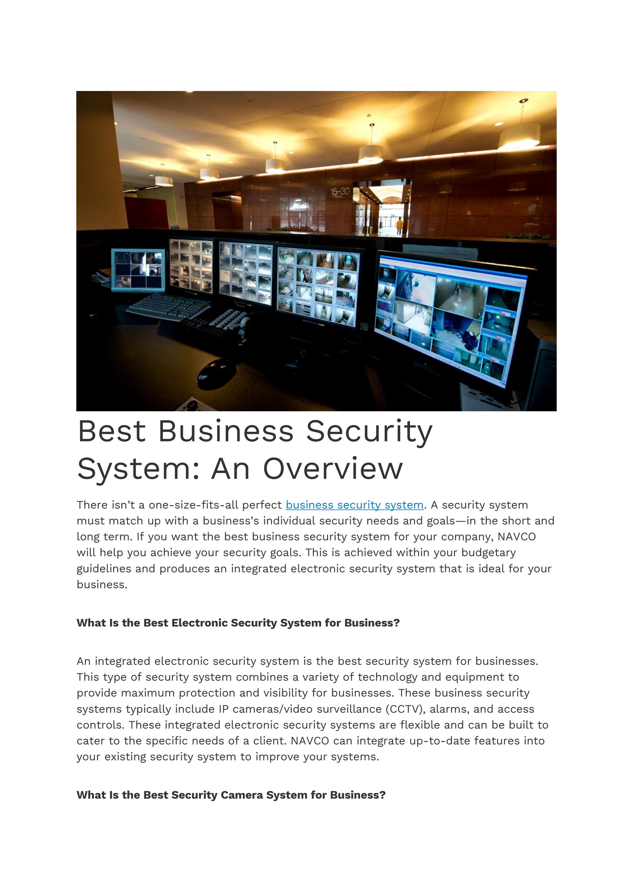 Best Business Security System by NAVCO Issuu