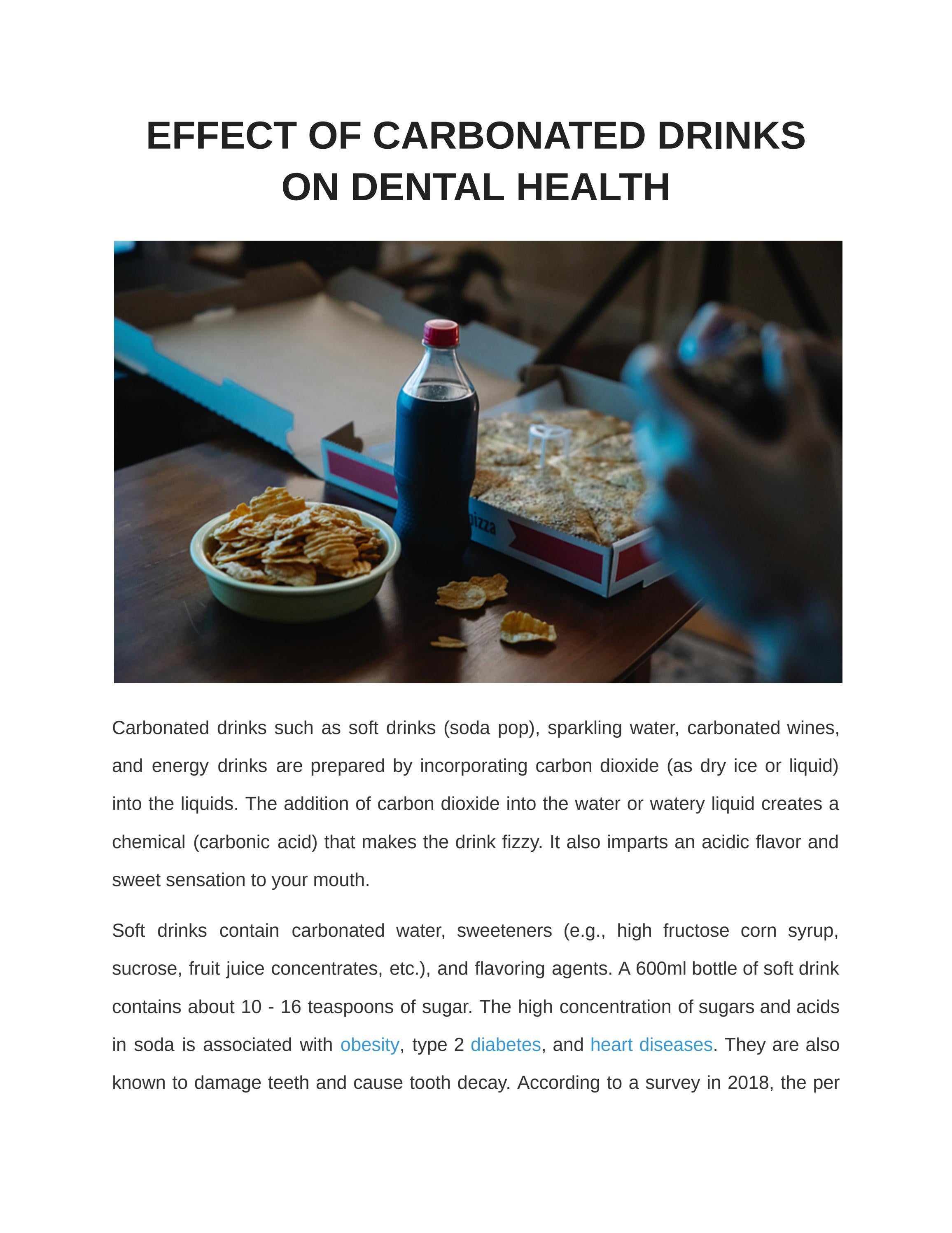 EFFECT OF CARBONATED DRINKS ON DENTAL HEALTH by Mya Care Issuu