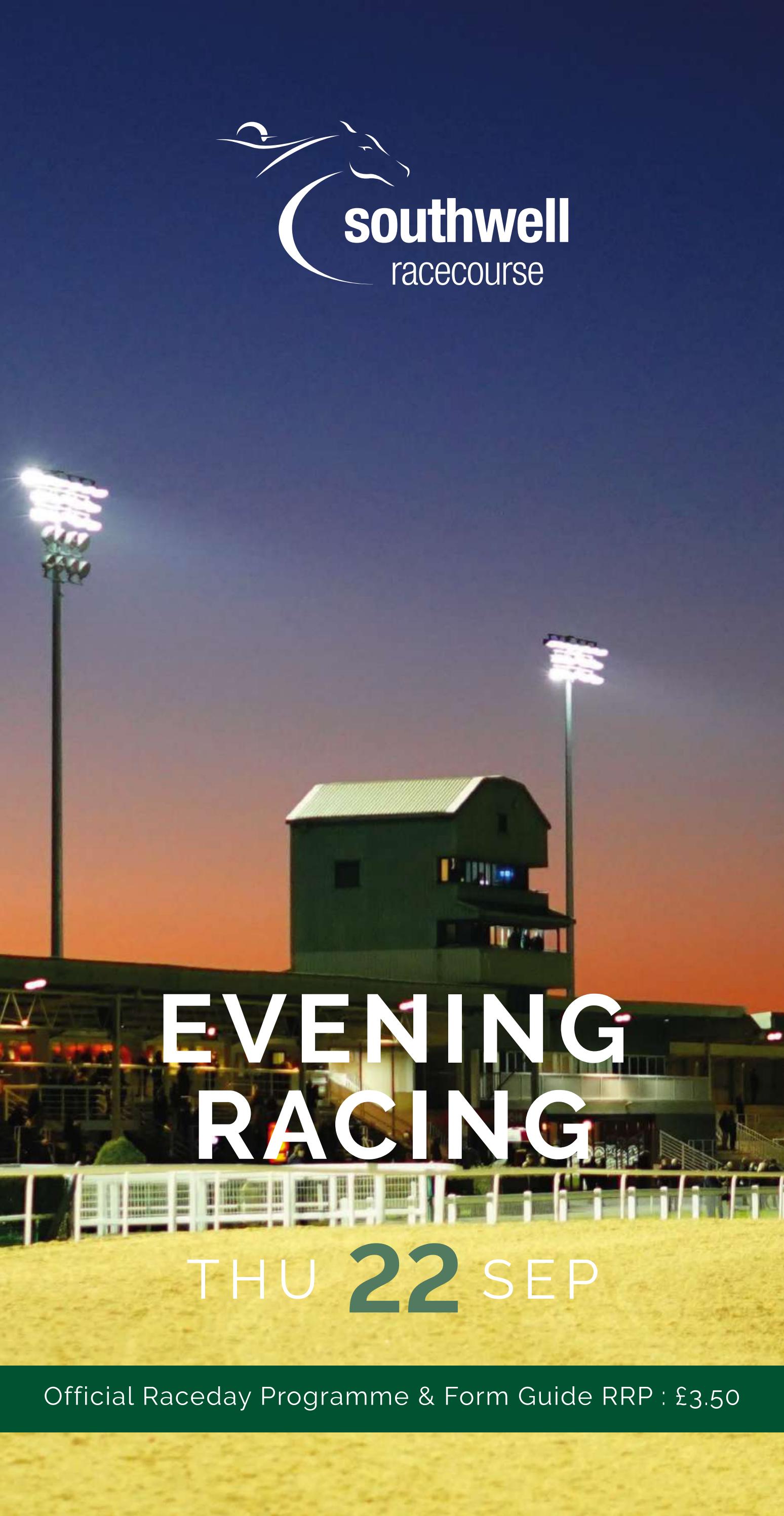 Southwell Racecard Thursday 22nd September by Arena Racing Company