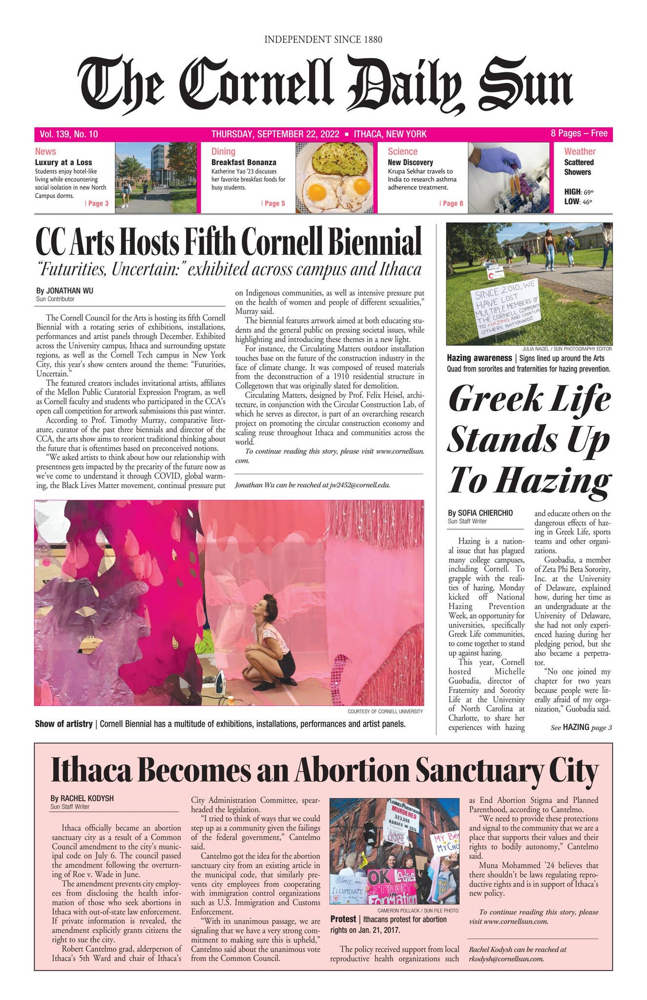 9-22-22 entire issue hi res by The Cornell Daily Sun - Issuu