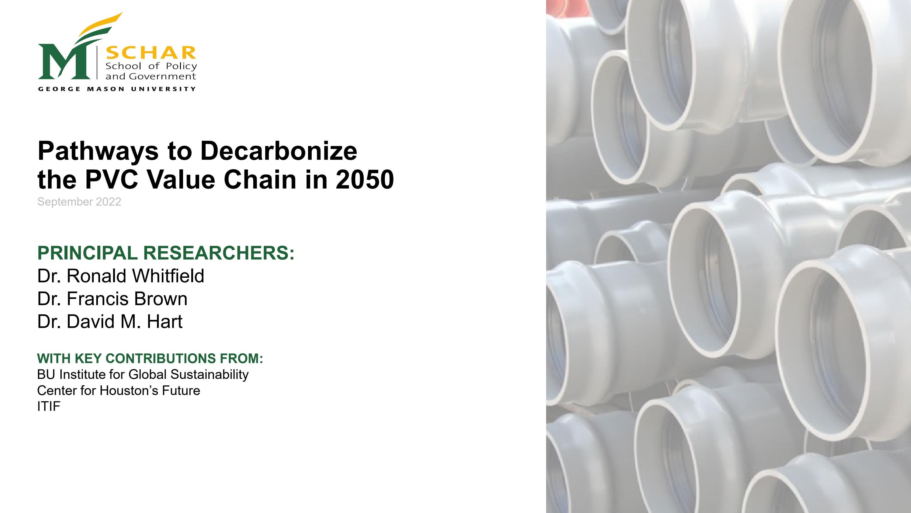 Cover of the report Pathways to Decarbonize the PVC Value Chain in 2050