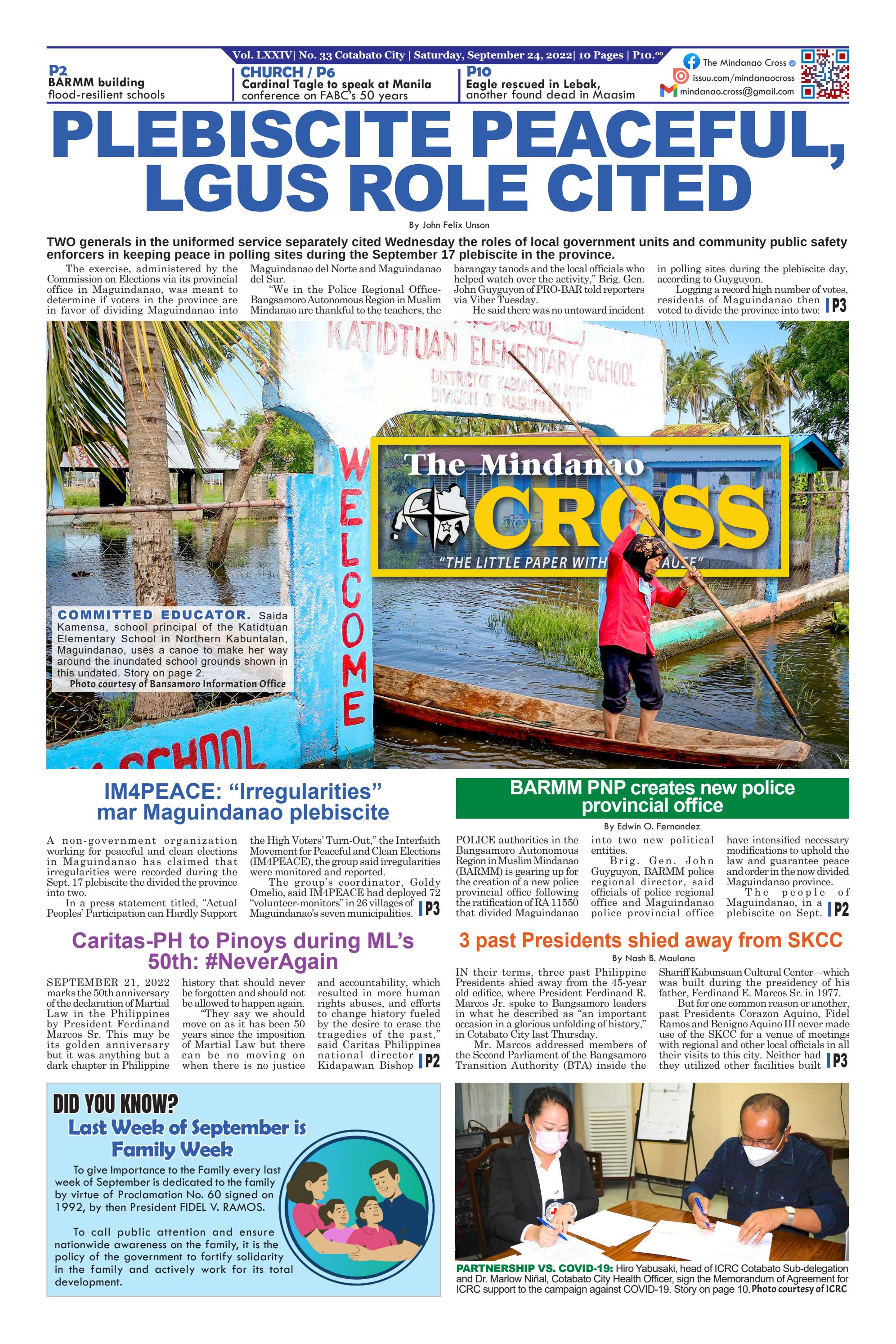 The Mindanao Cross September 24 2022 By The Mindanao Cross Issuu