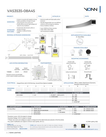 VONN - VLLS-C 灯饰系列 目录 2023 第 16 页