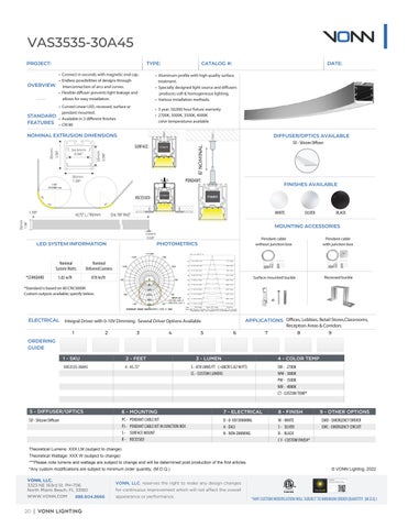 VONN - VLLS-C 灯饰系列 目录 2023 第 20 页