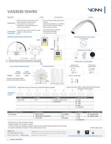 VONN - VLLS-C 灯饰系列 目录 2023 第 22 页