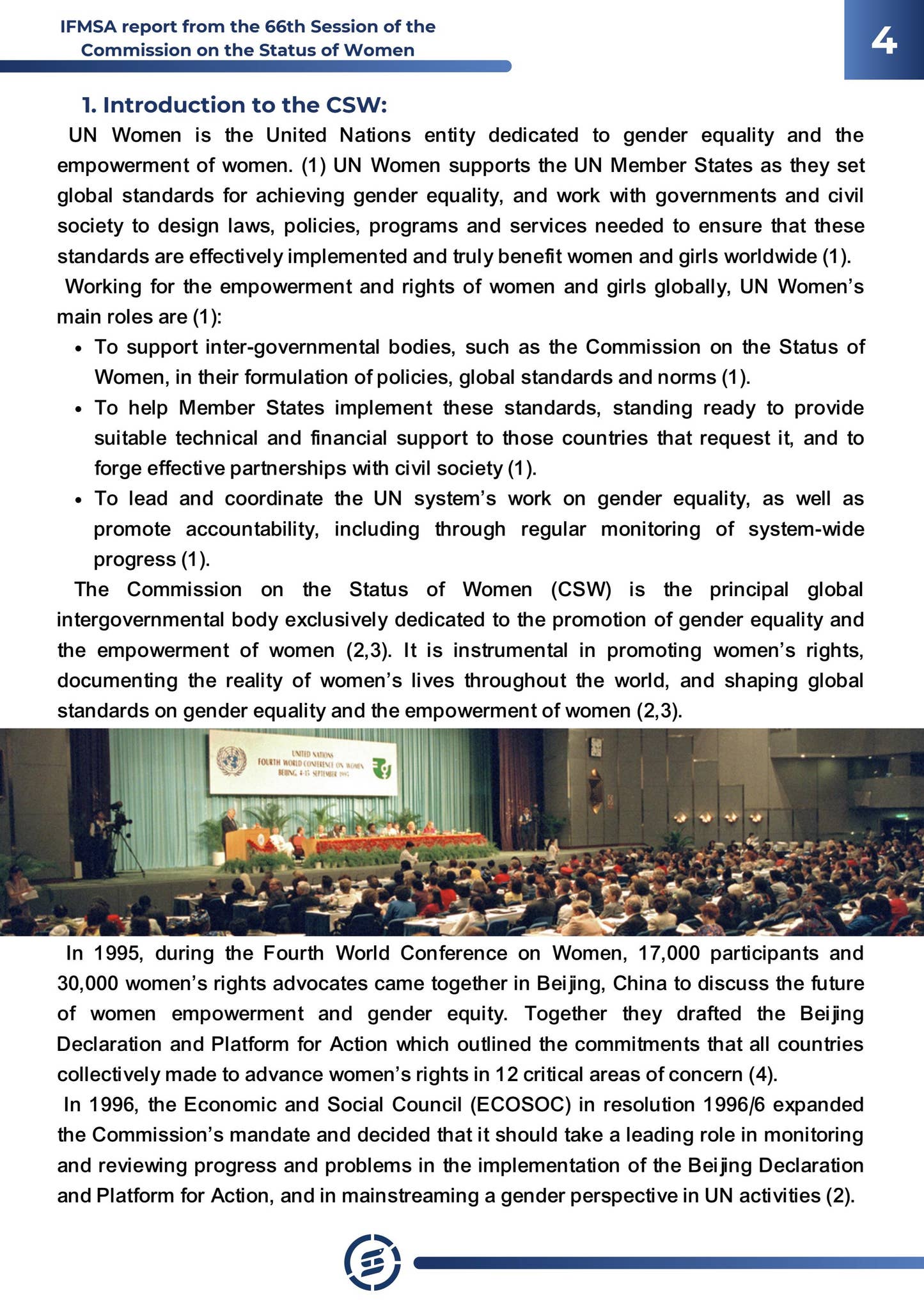 IFMSA report from the 66th Session of the Commission on the Status of ...