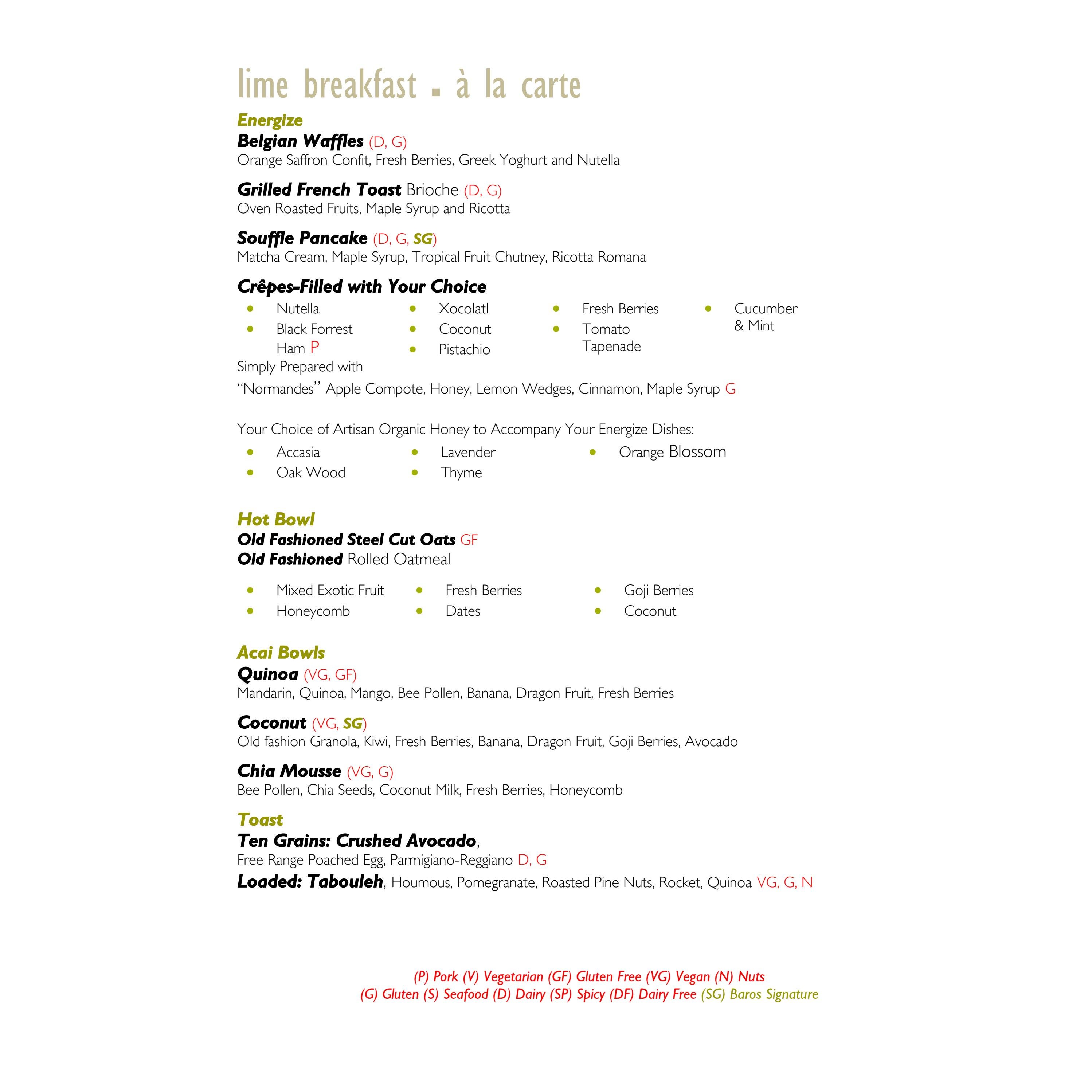 Lime Breakfast Menu by Baros Marketing Issuu
