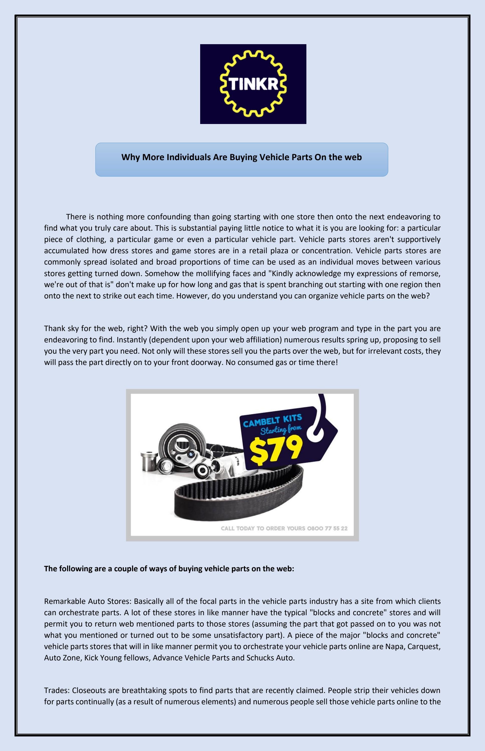 Car Parts New Zealand Tinkr.co.nz by TINKR LIMITED Issuu