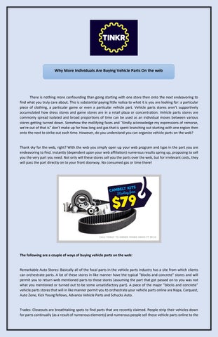 Car Parts New Zealand Tinkr.co.nz by TINKR LIMITED Issuu