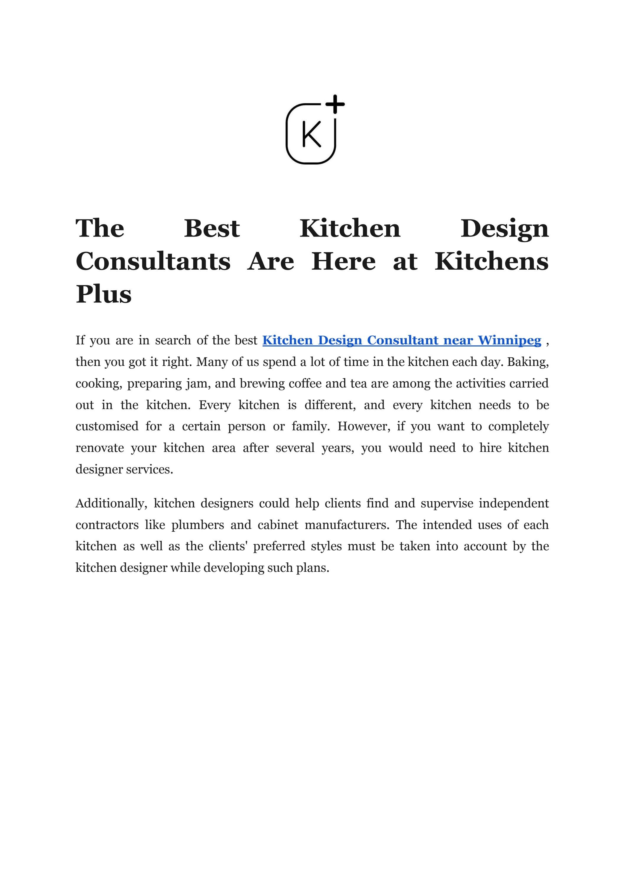 The Best Kitchen Design Consultants Are Here at Kitchens Plus by