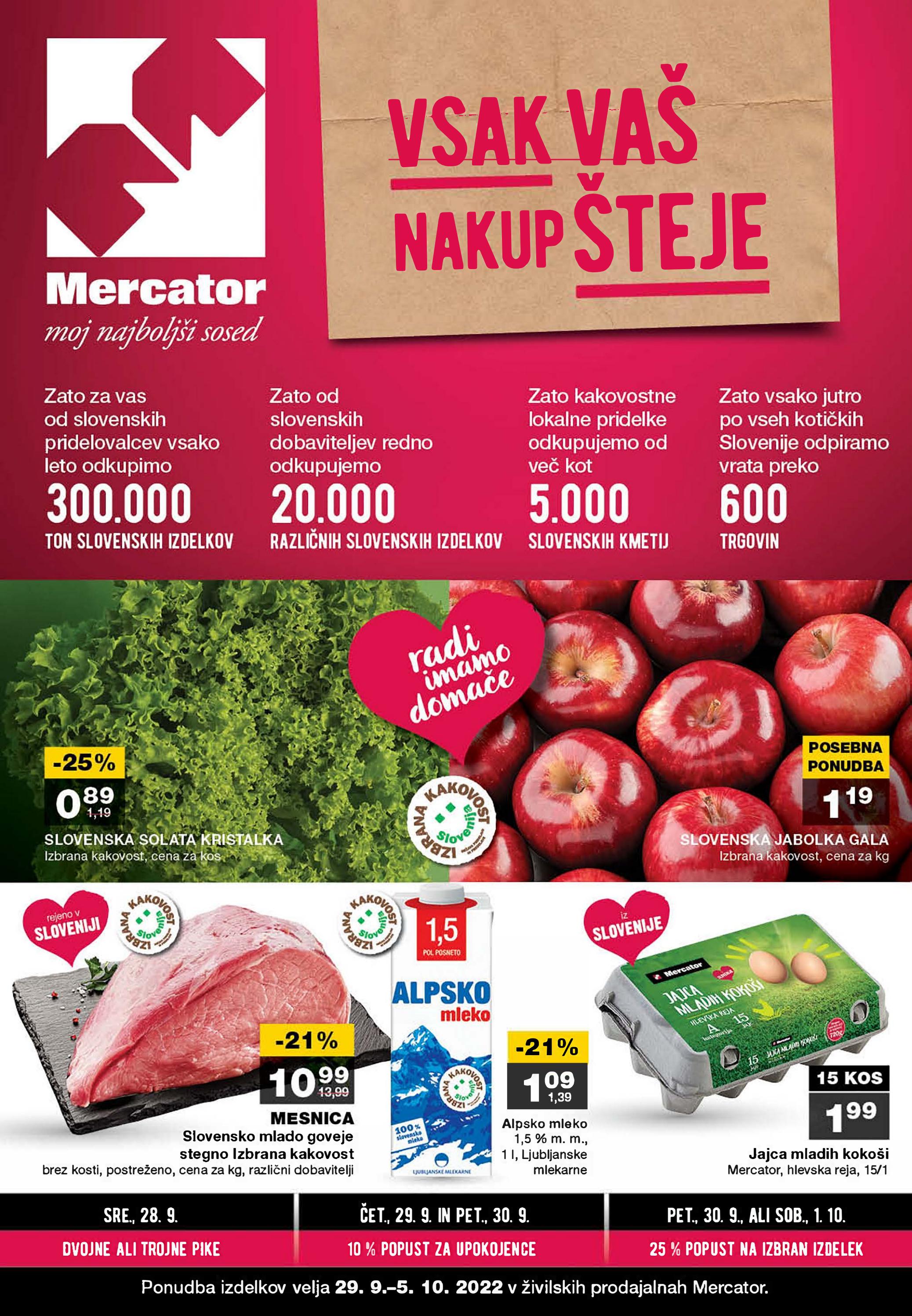 Redni katalog od 29. 9. do 5. 10. 2022 by Mercator - Issuu