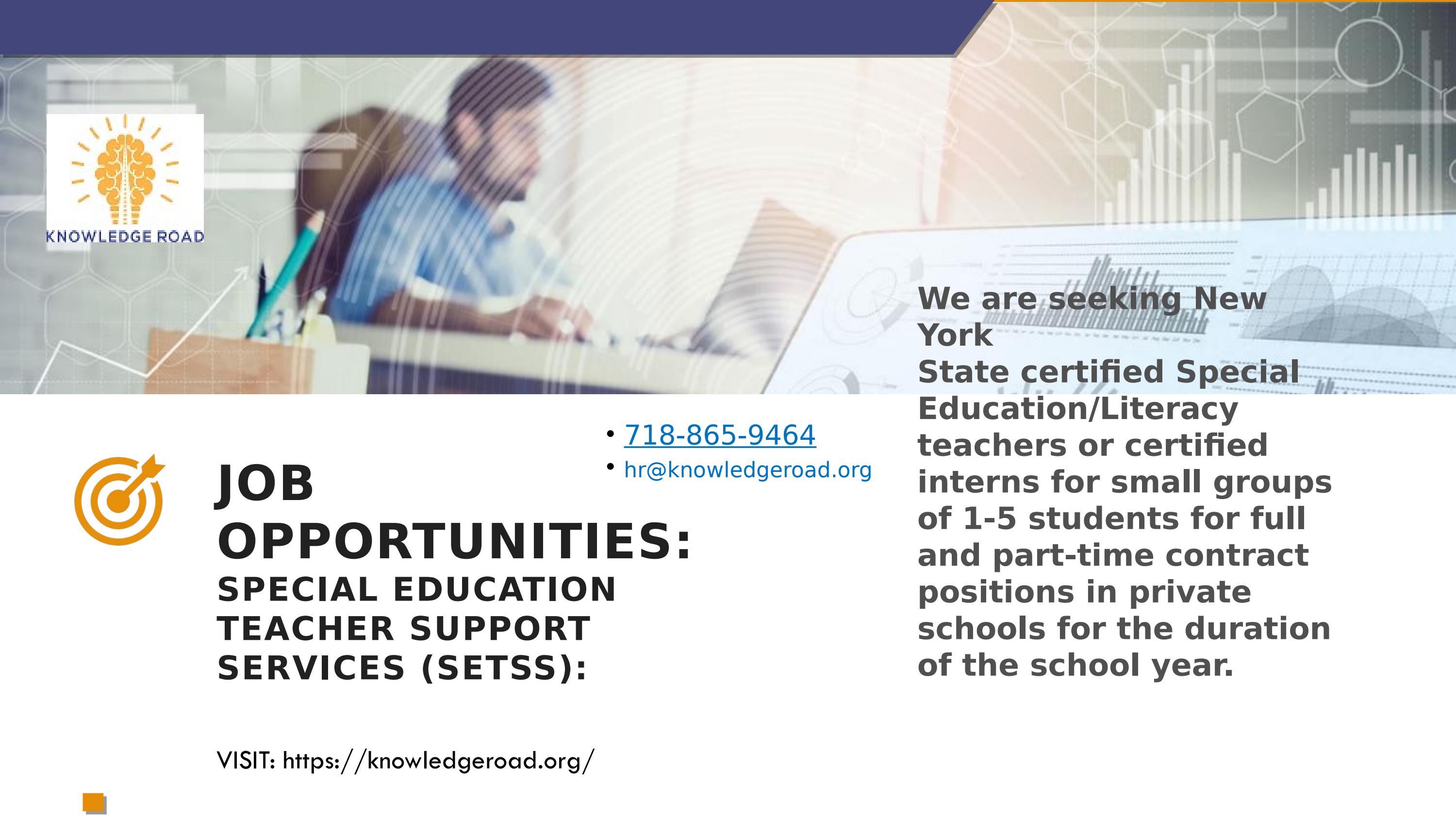 SETSS teacher requirements in New York Skilled SETSS teachers NYC