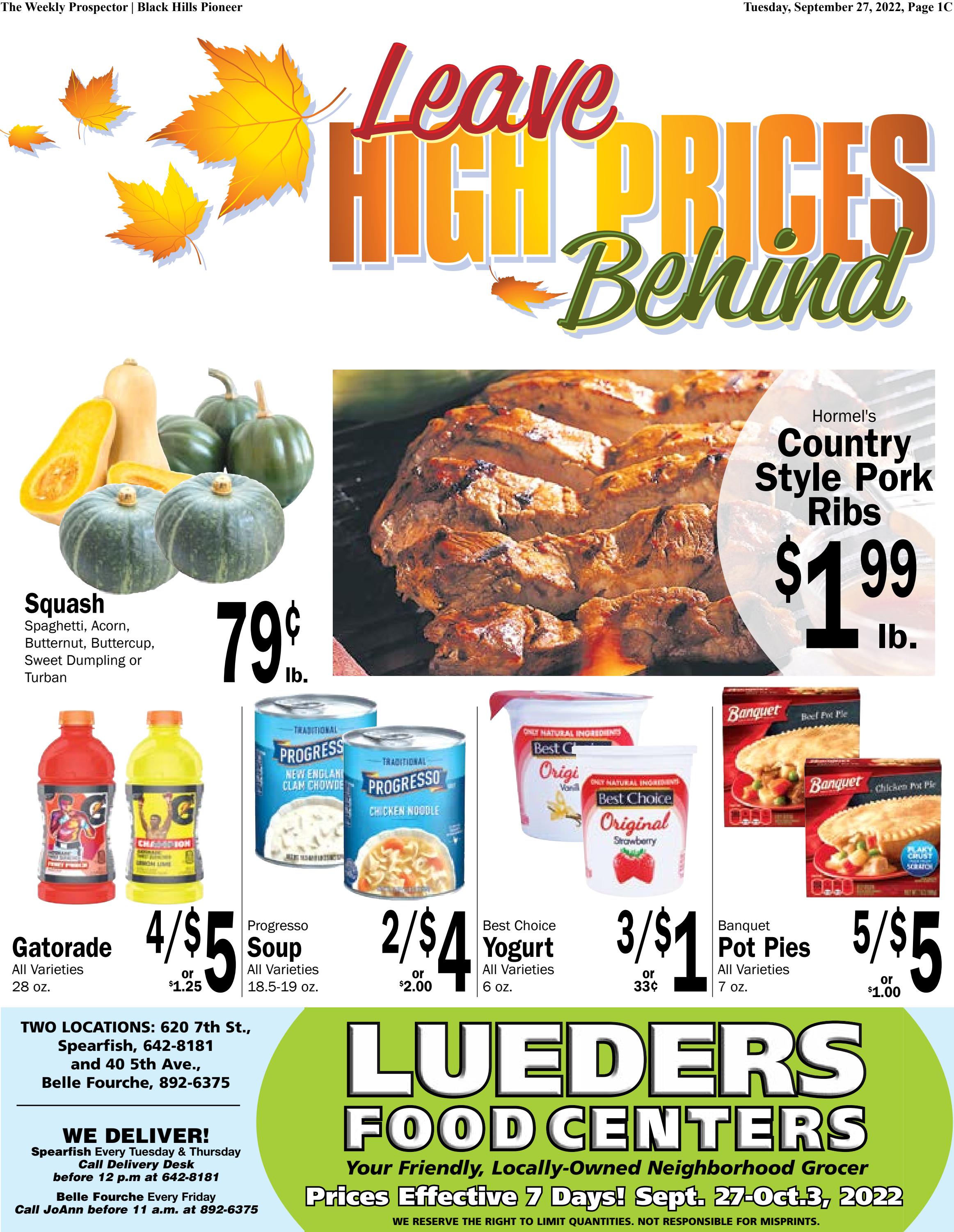 Lueders Weekly Grocery Ad 92722 by Black Hills Pioneer Issuu