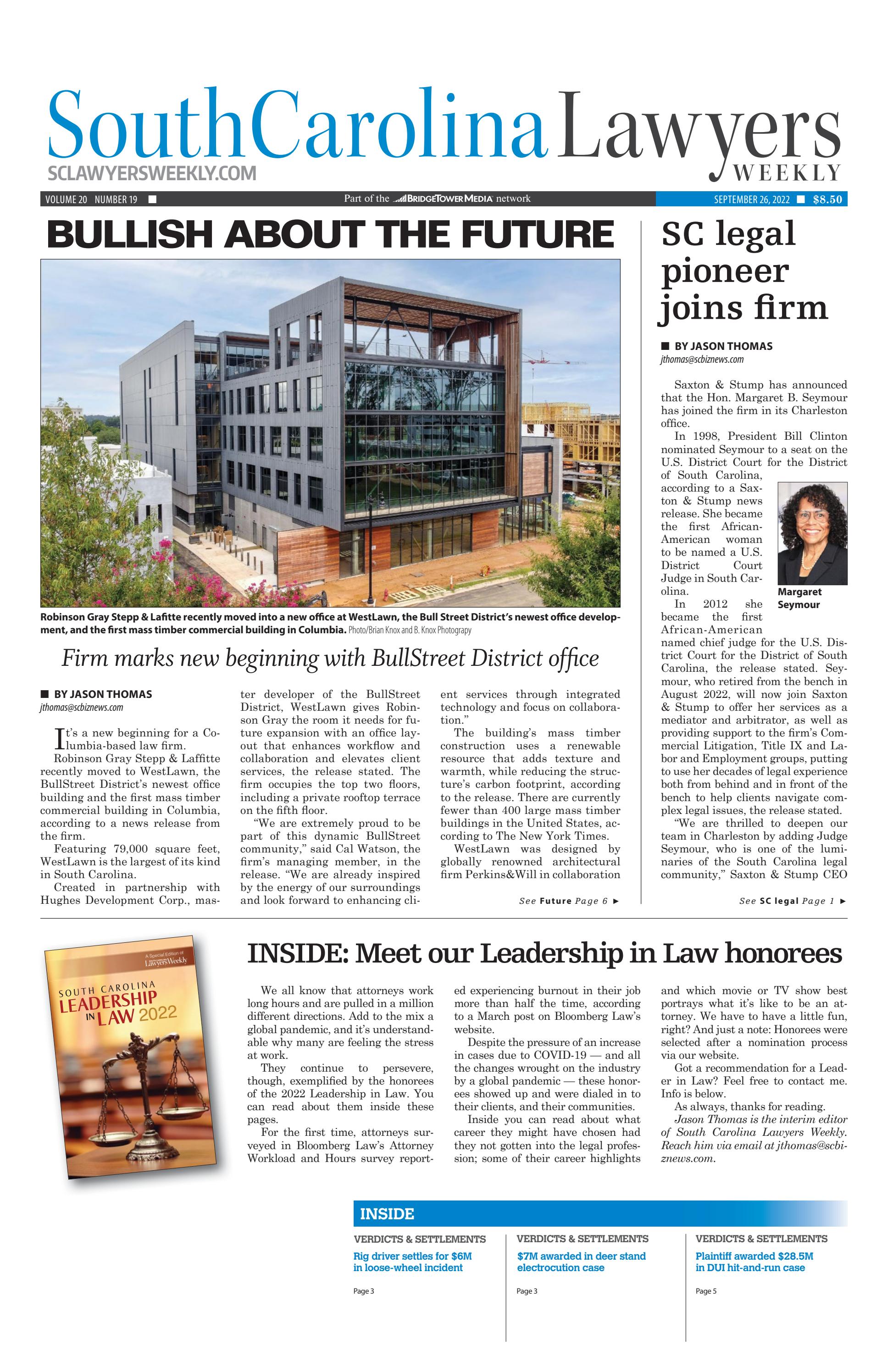 South Carolina Lawyers Weekly September 26 2022 By SC Biz News Issuu