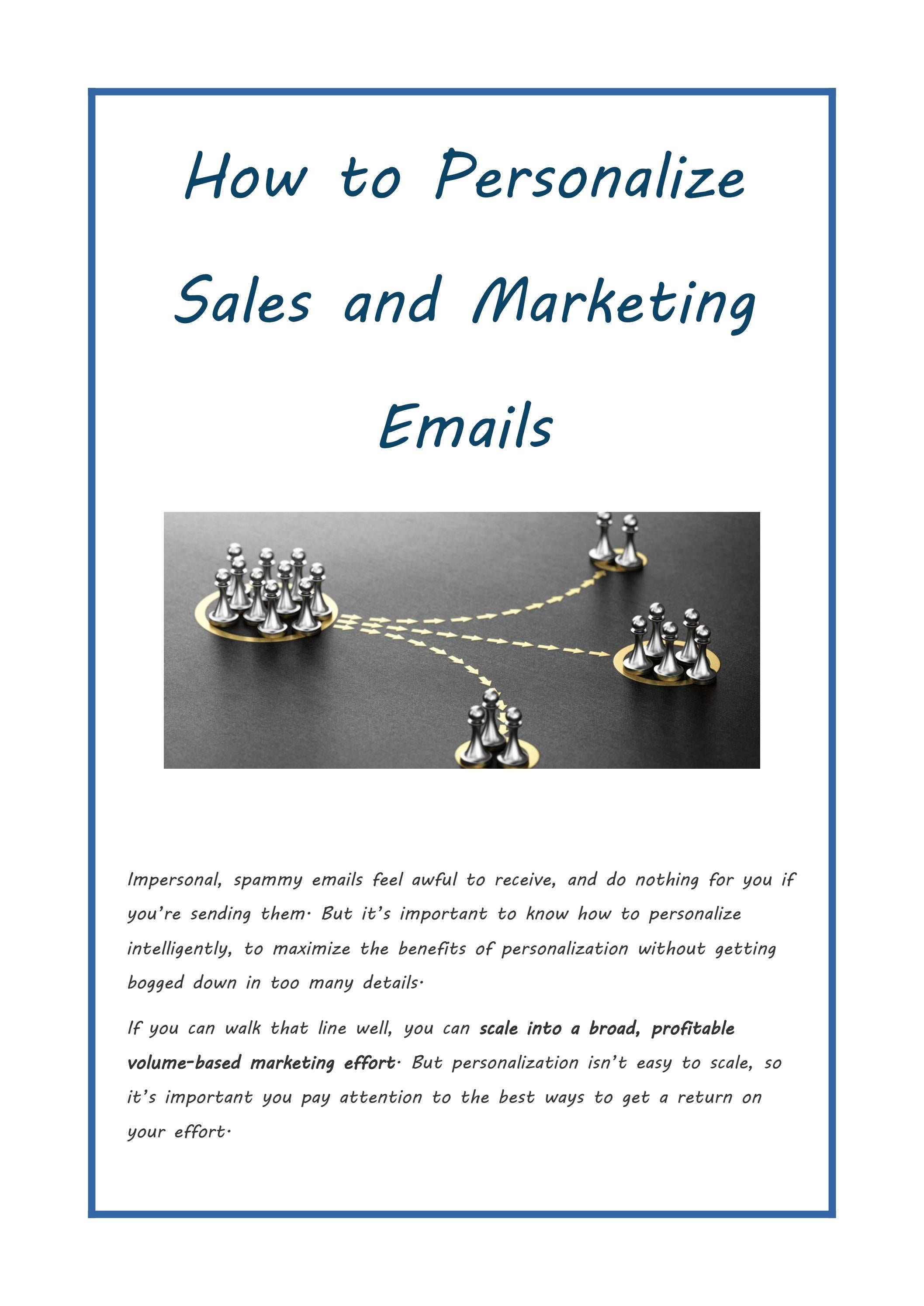 How do you coach a rep to personalize emails without spending all day?