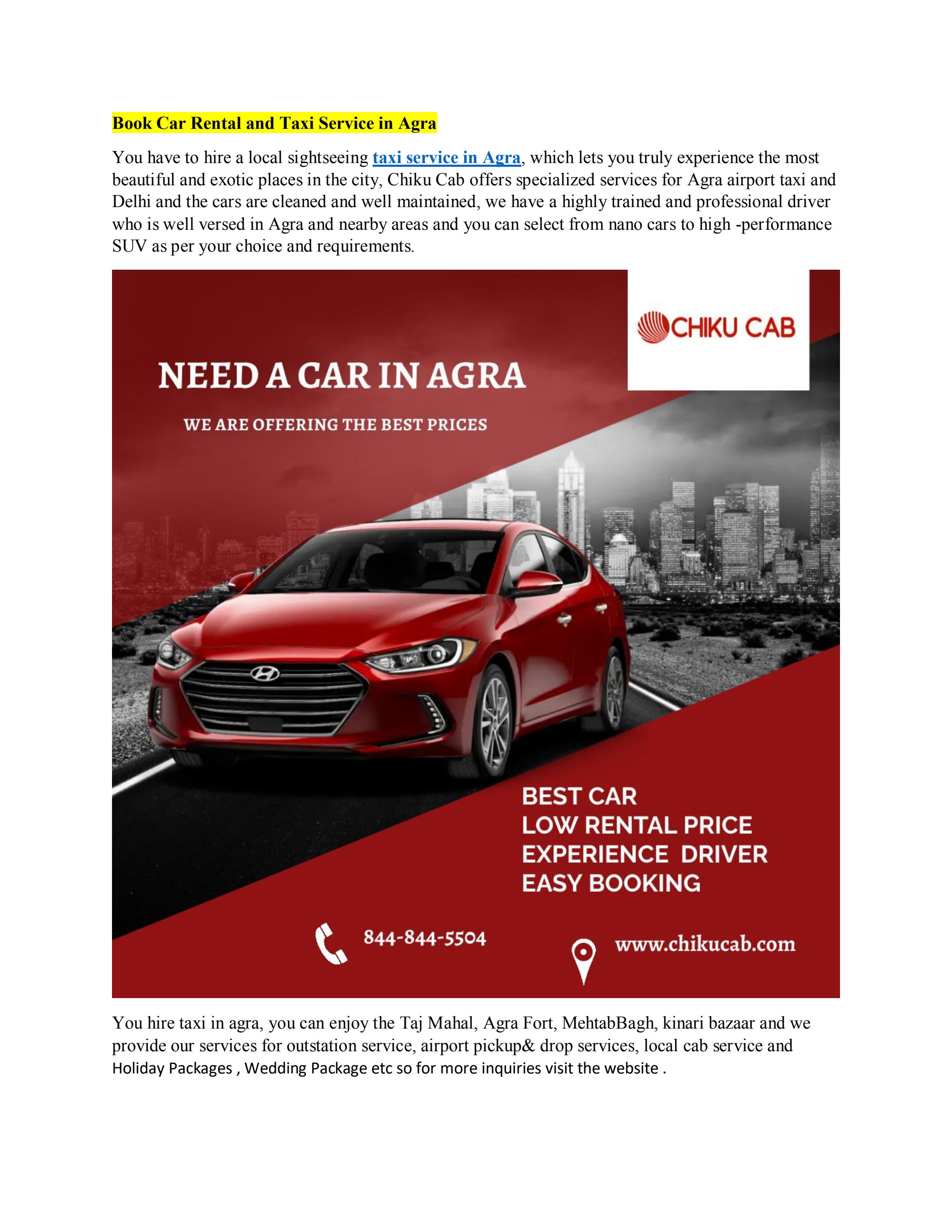 Book Cab Service in Agra by Shiwani Mishra Issuu