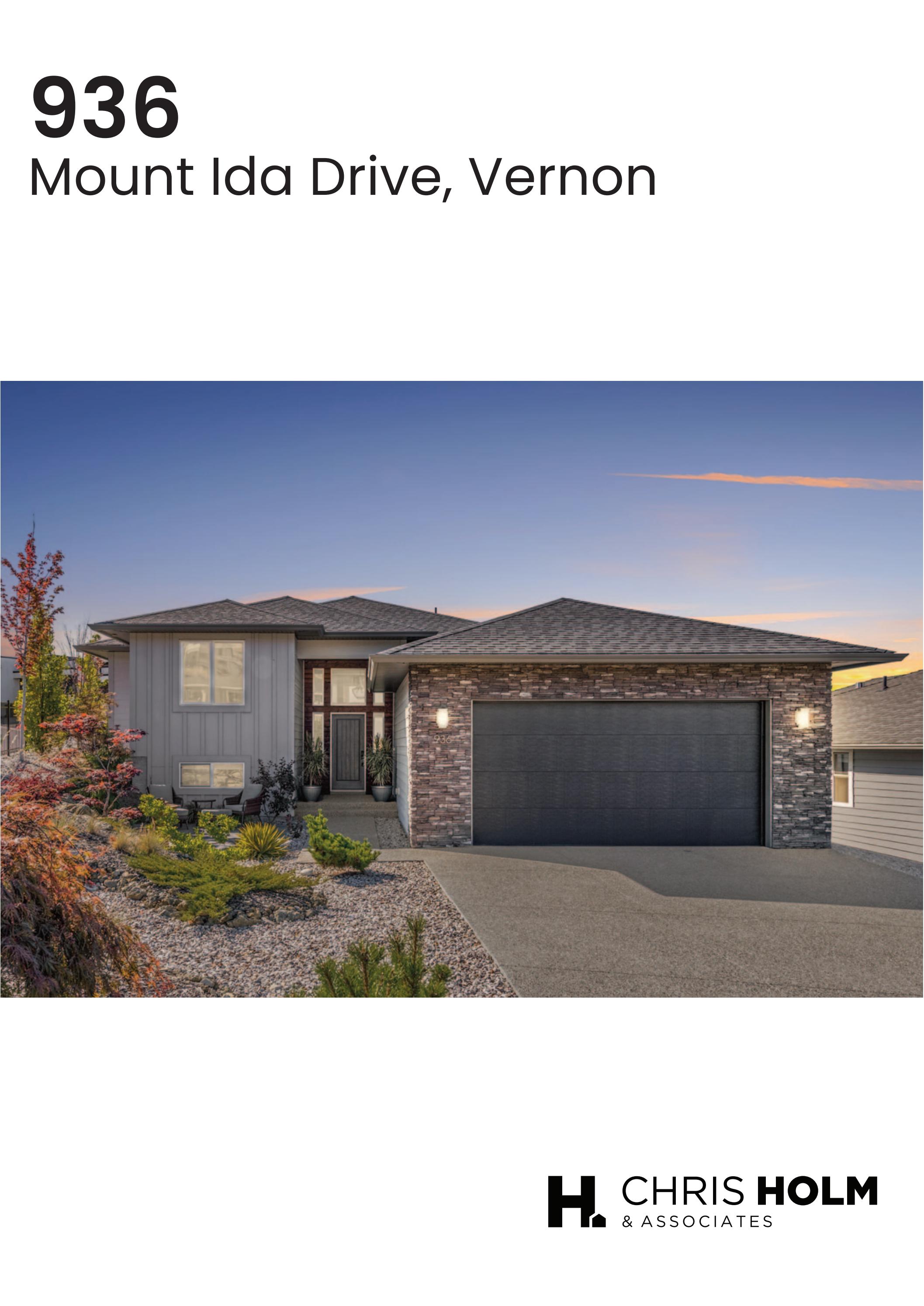 Info Booklet 936 Mt. Ida Drive, Vernon, BC by
