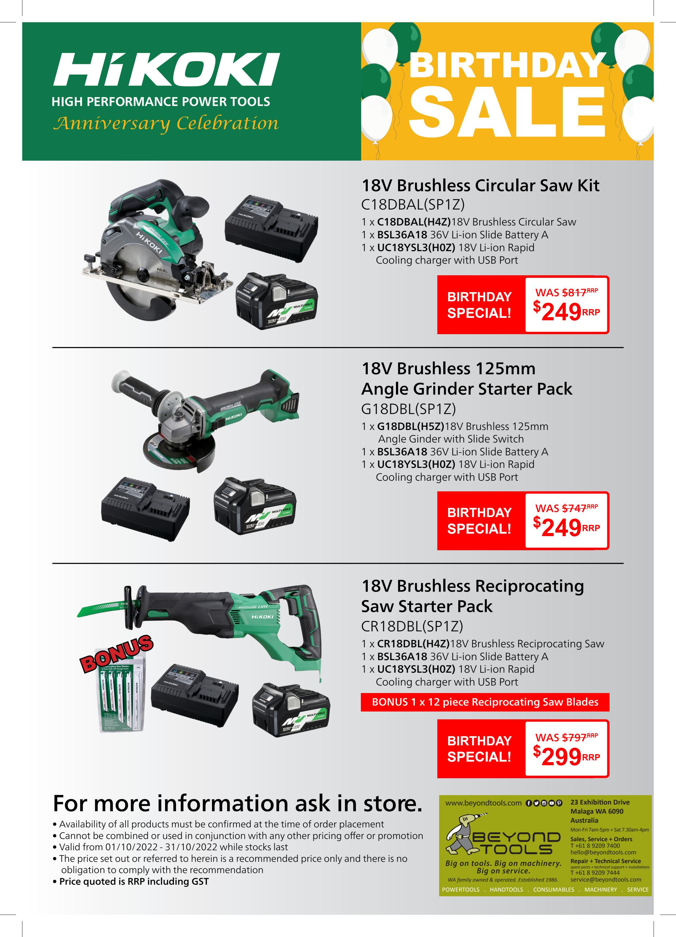 BT X HIKOKI Birthday Sale Catalogue Valid till 31st October, 2022 by