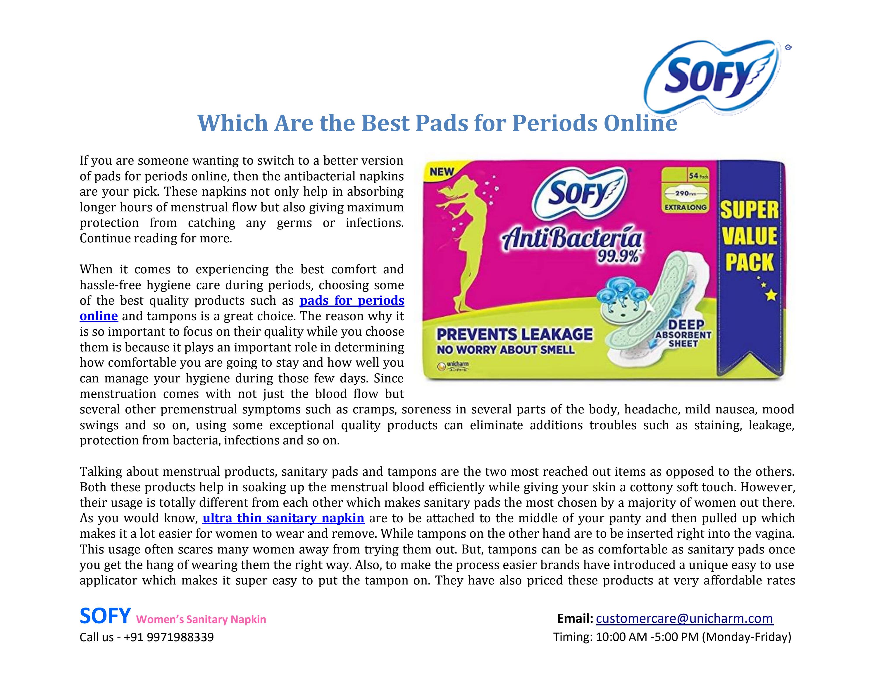 Which Are the Best Pads for Periods Online by Harleen Kaur Issuu