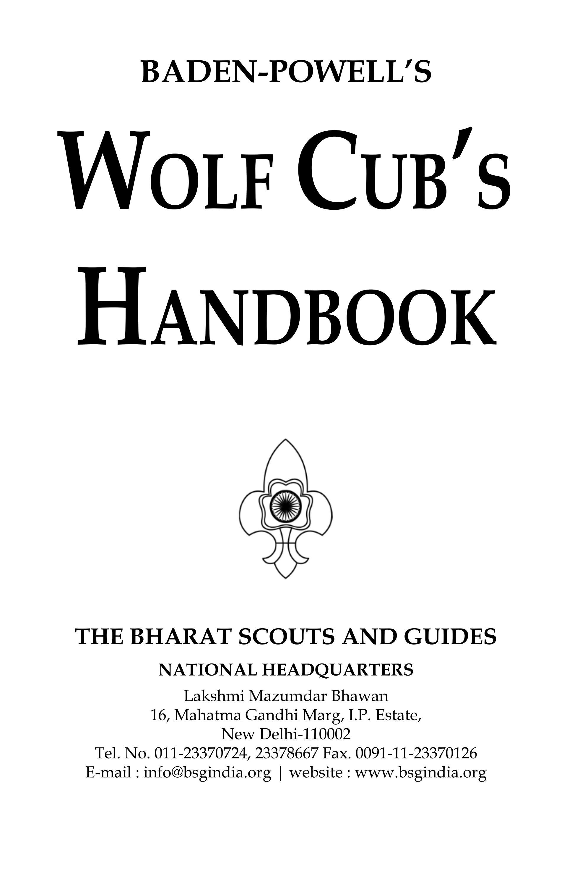 Wolf Cubs Handbook Book by Bsg India Issuu