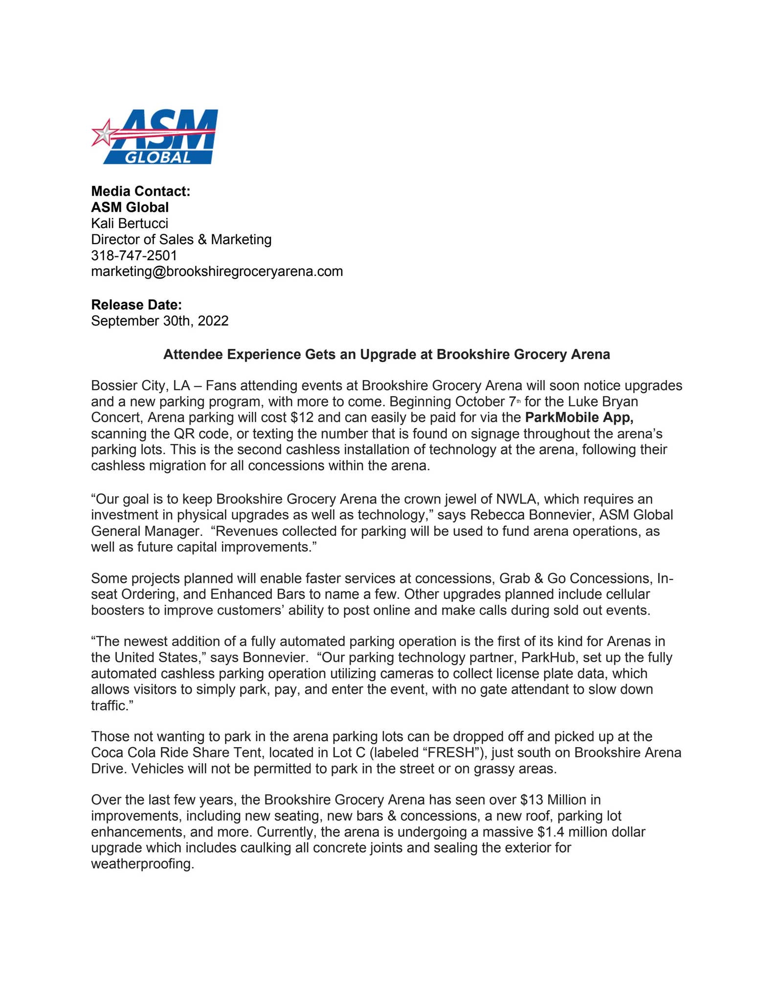 Brookshire Grocery Arena Paid Parking by brookshiregroceryarena Issuu