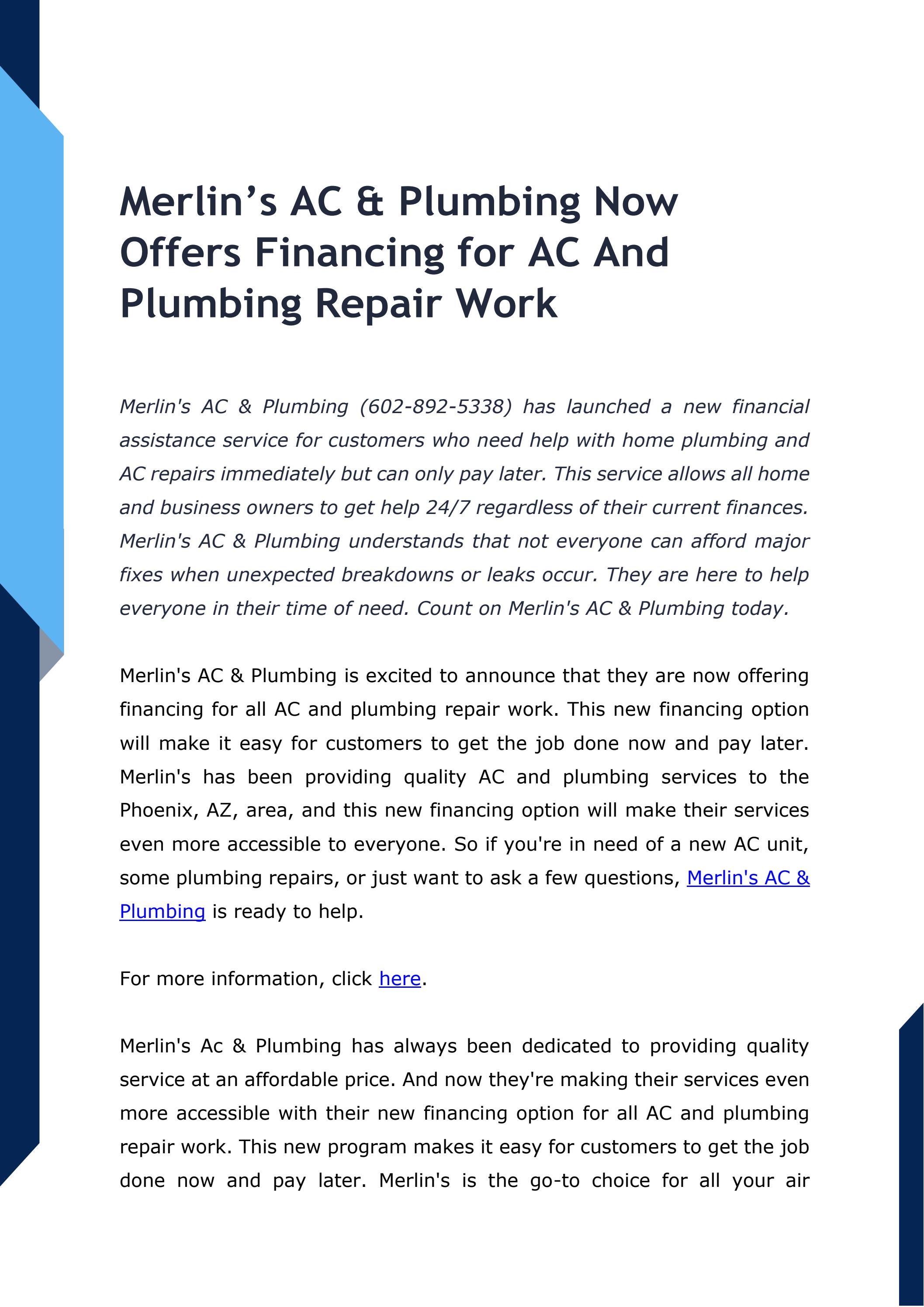 Financing For Ac - drno2e2