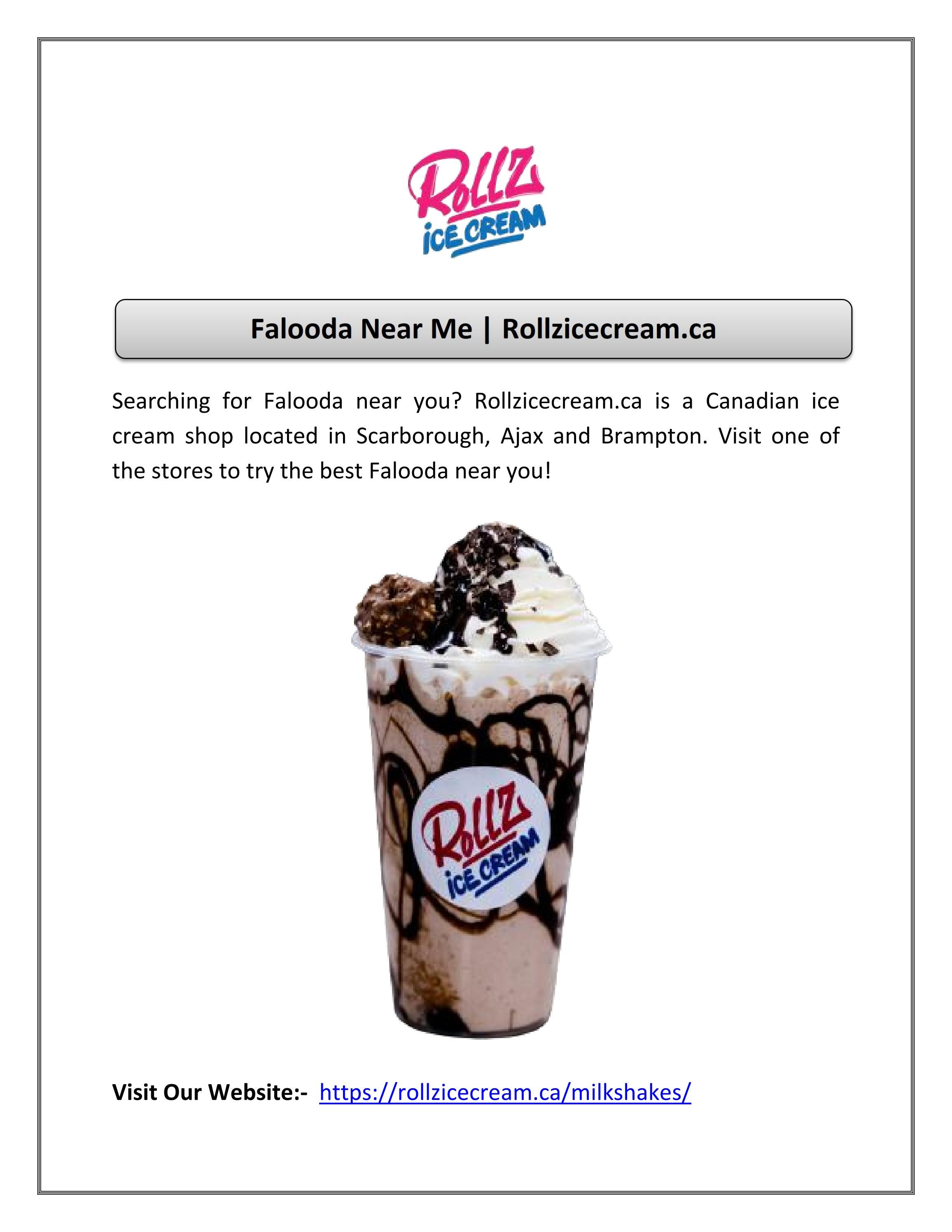 Falooda Near Me Rollzicecream.ca by Rollz Ice Cream Issuu