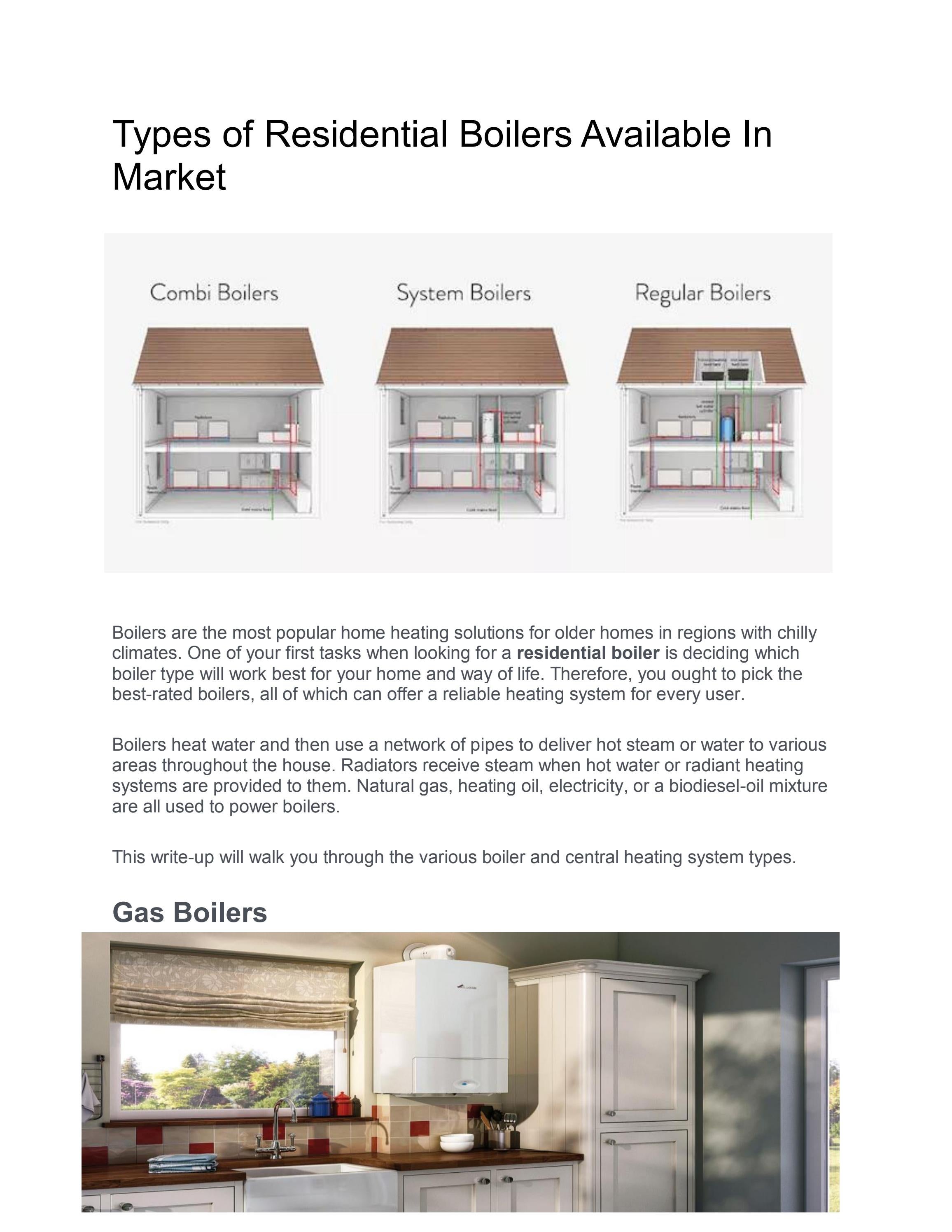 Types Of Residential Boilers Available In Market by Boiler Experts - Issuu
