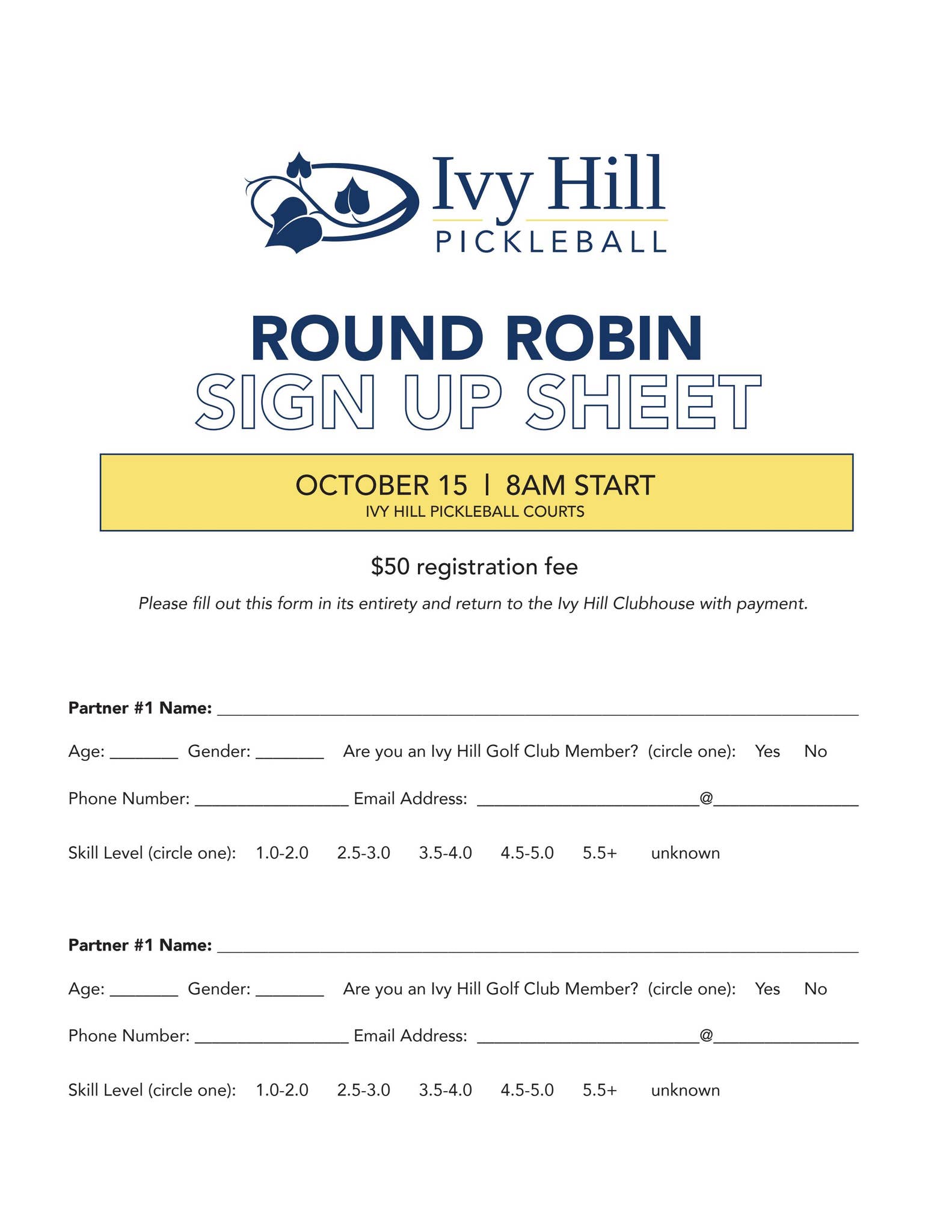 Ivy Hill Round Robin Sign Up Sheet by Runk & Pratt - Issuu