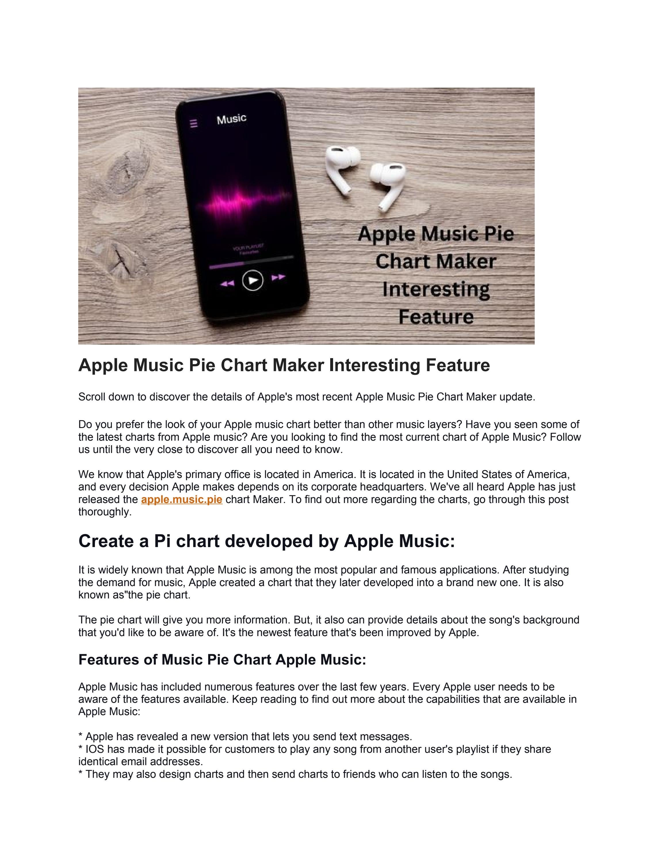 Apple Music Pie Chart Maker Interesting Feature by Bonnie Cantwell Issuu