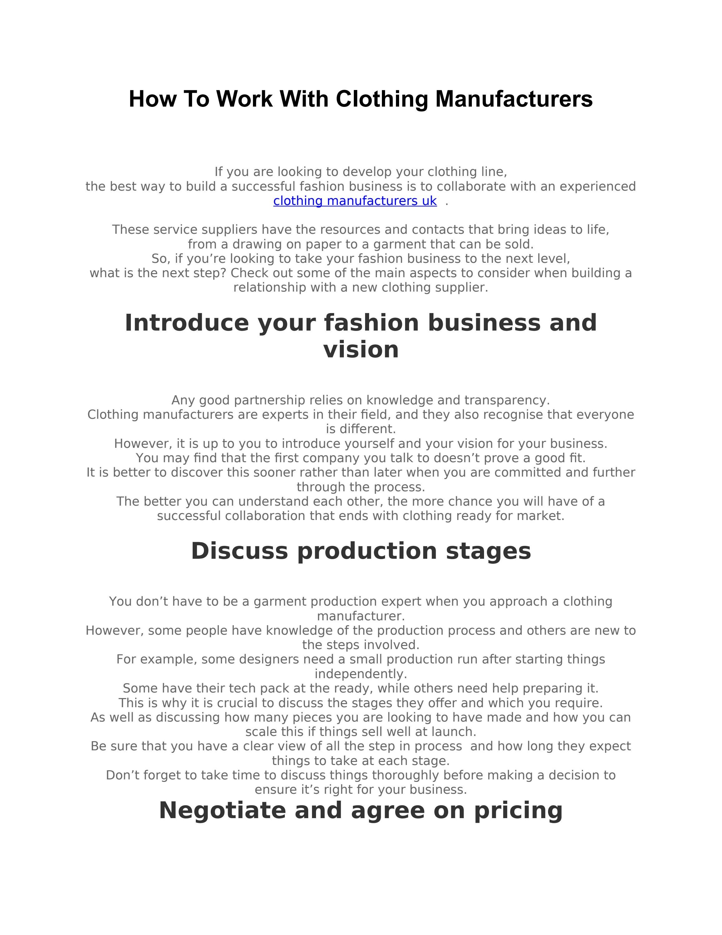 DSA Manufacturing clothing manufacturers uk by We Are Digital Marketing