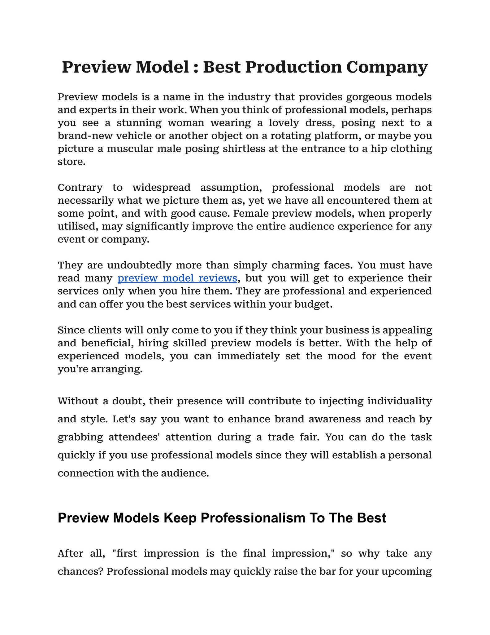 Preview Models Preview Model-Best Production Company by Preview Models - Issuu