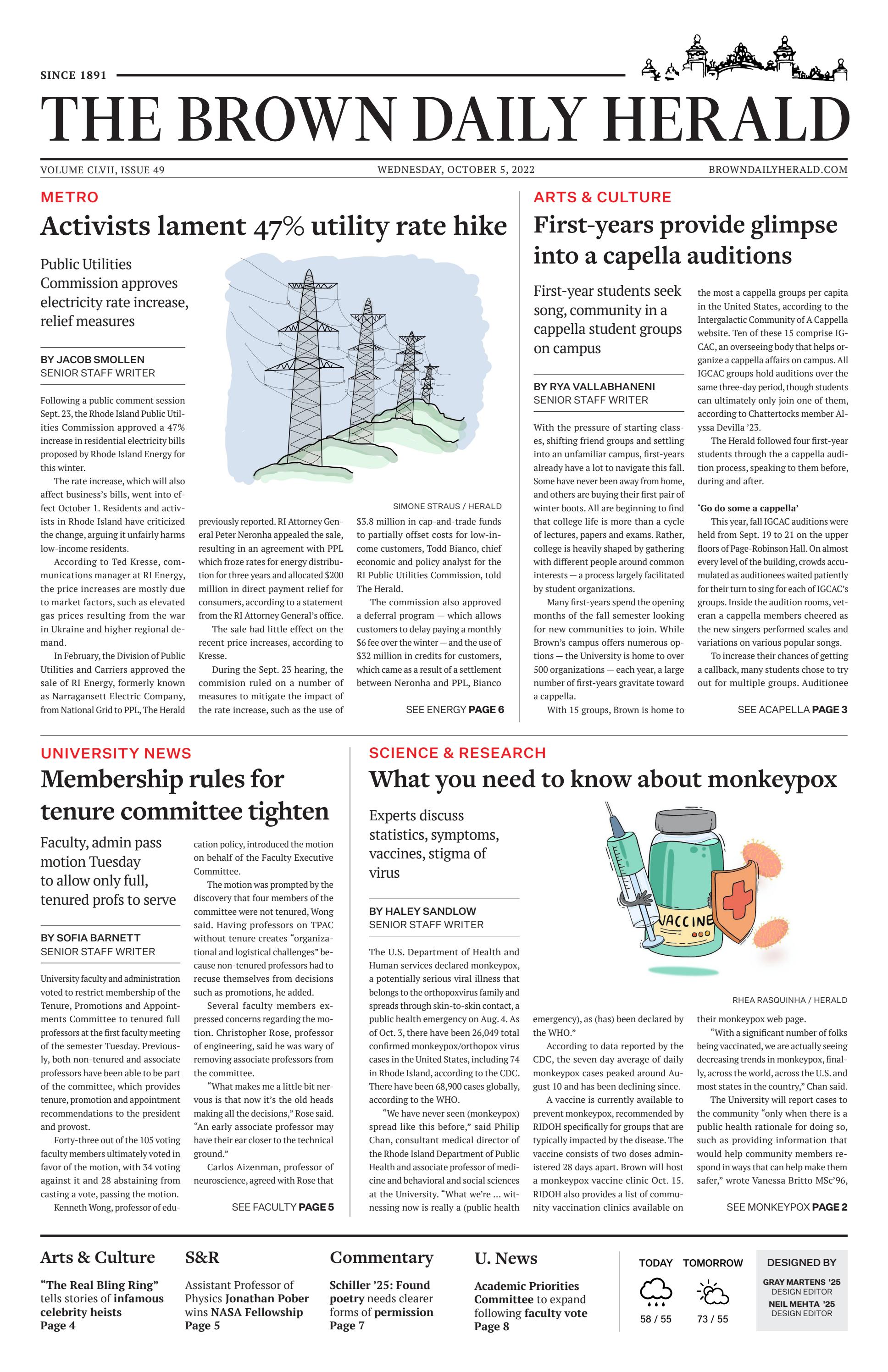 Wednesday October 5th 2022 By The Brown Daily Herald Issuu