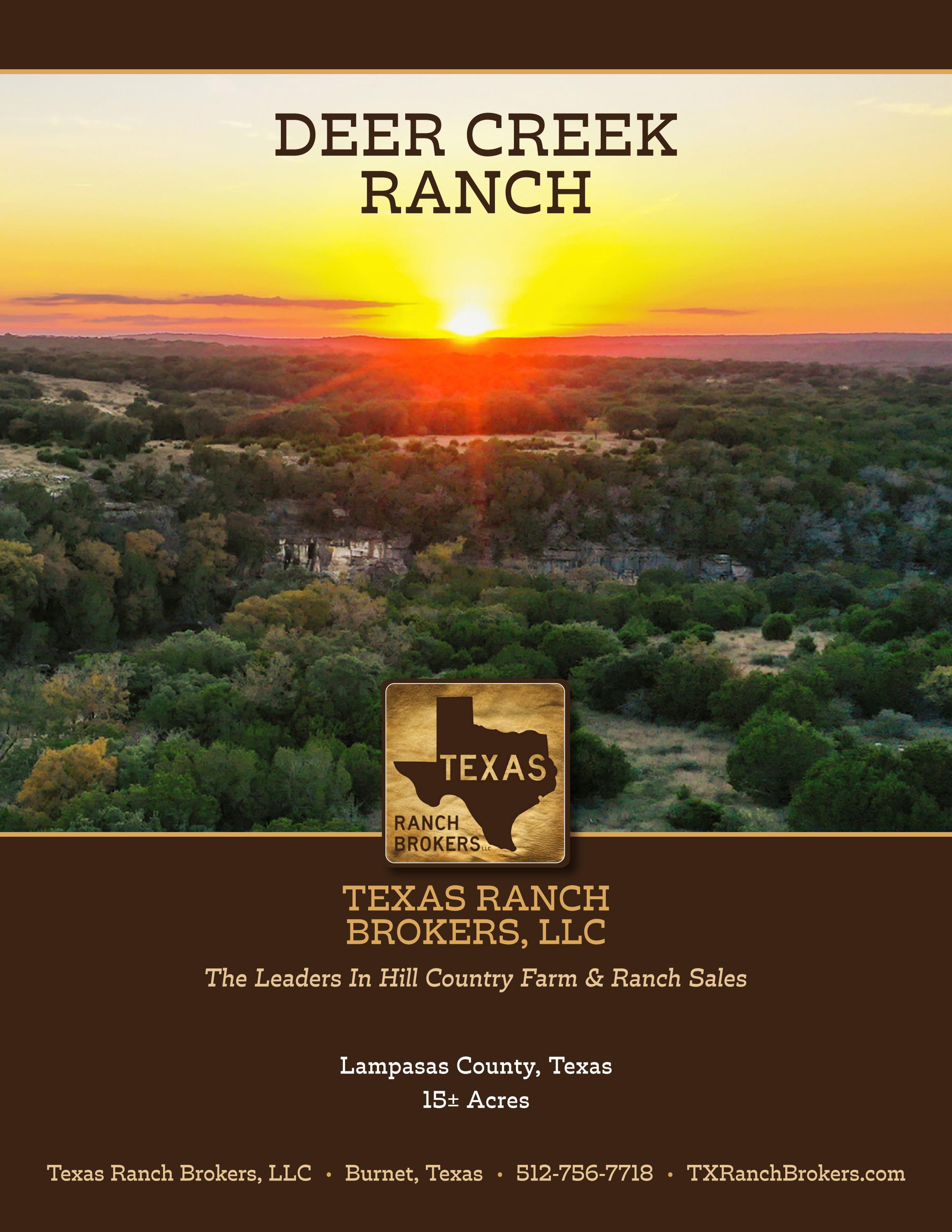 Deer Creek Ranch Lampasas County, Texas Texas Ranch Brokers by