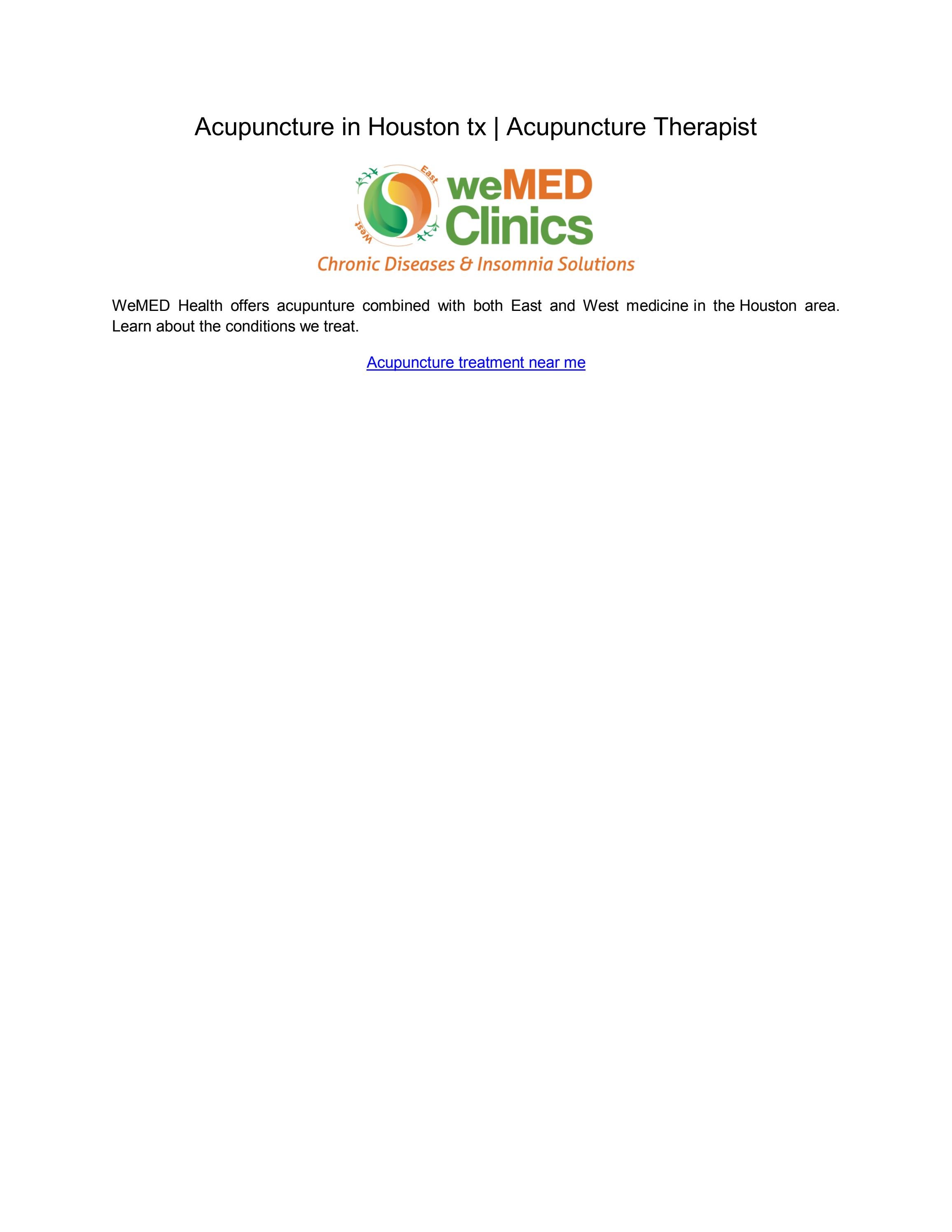 Acupuncture in Houston tx Acupuncture Therapist by wemed health Issuu