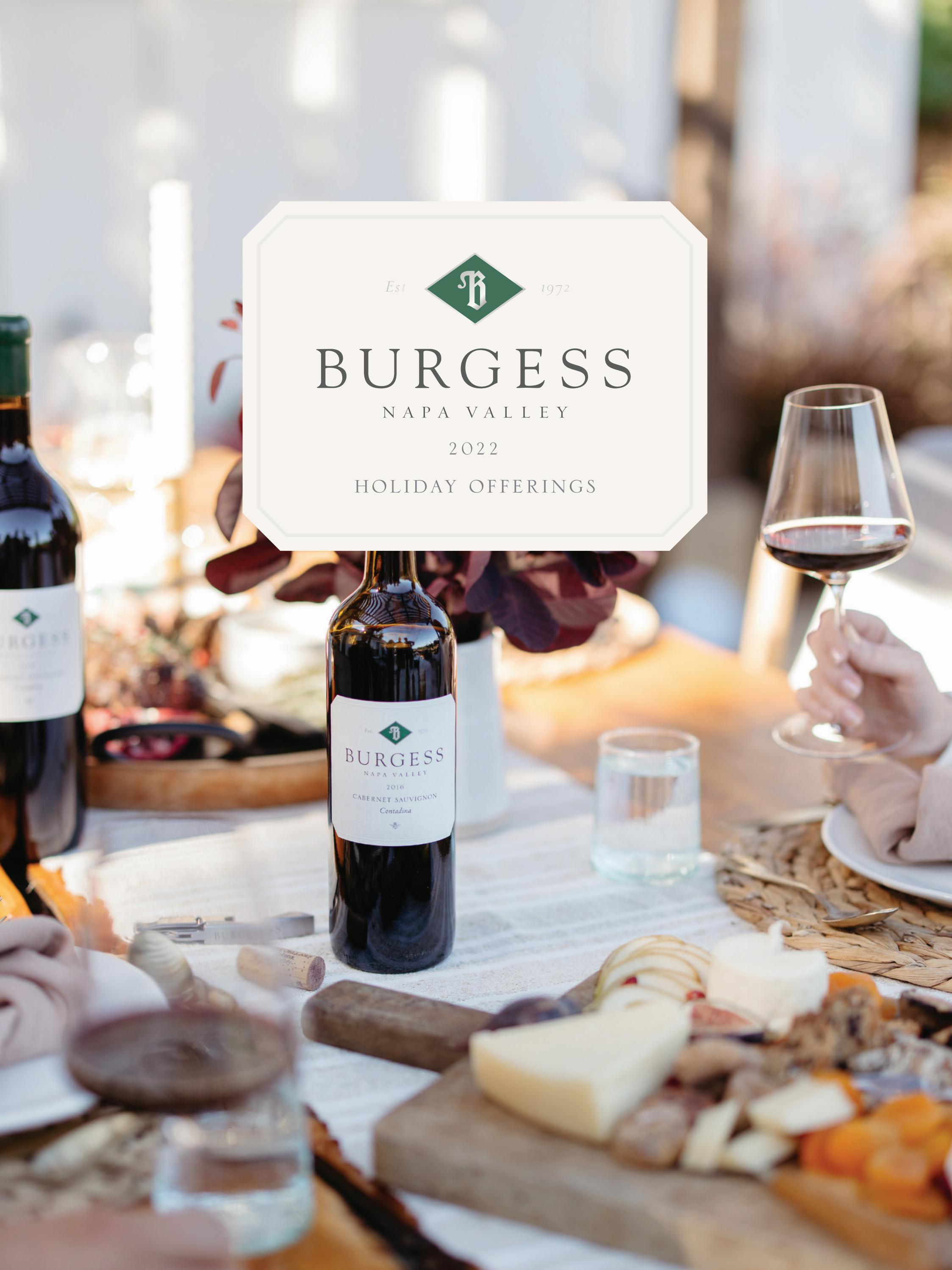 Burgess Cellars Holiday Catalog 2022 by Lawrence Wine Estates Issuu