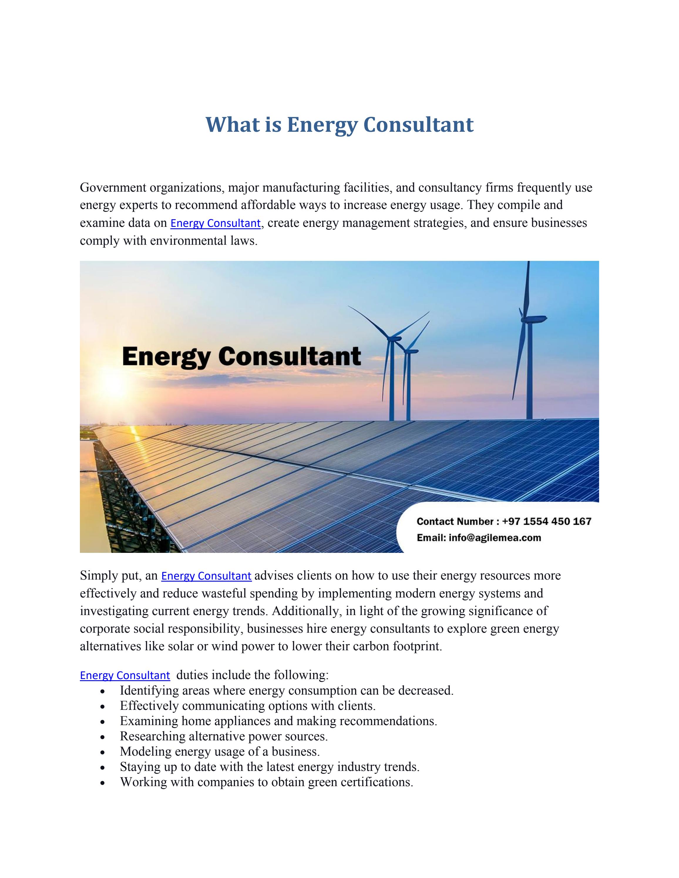 What is Energy Consultant by esgaugust Issuu