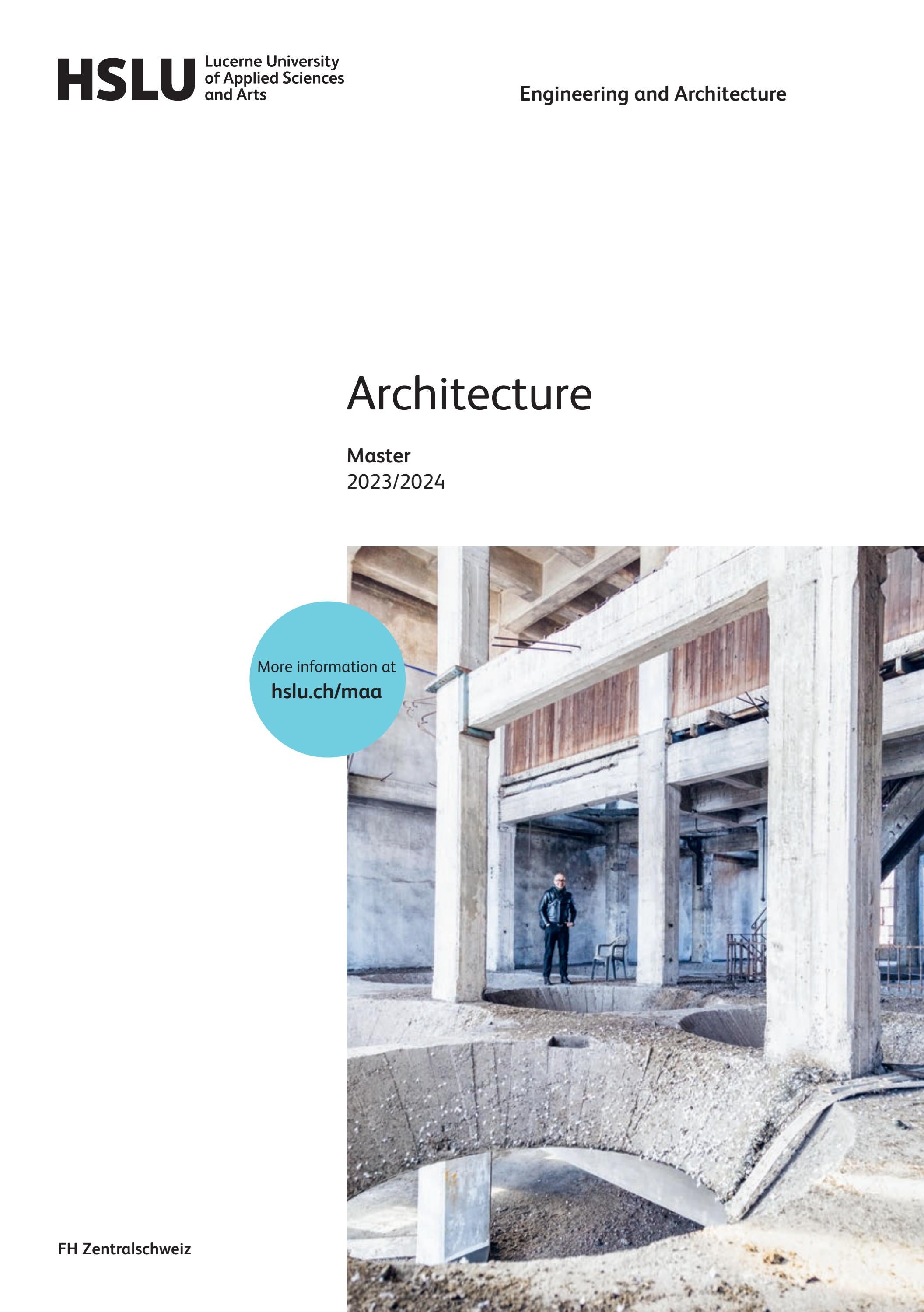 Studienführer Master Architektur 2023/2024 by Hochschule Luzern - Issuu