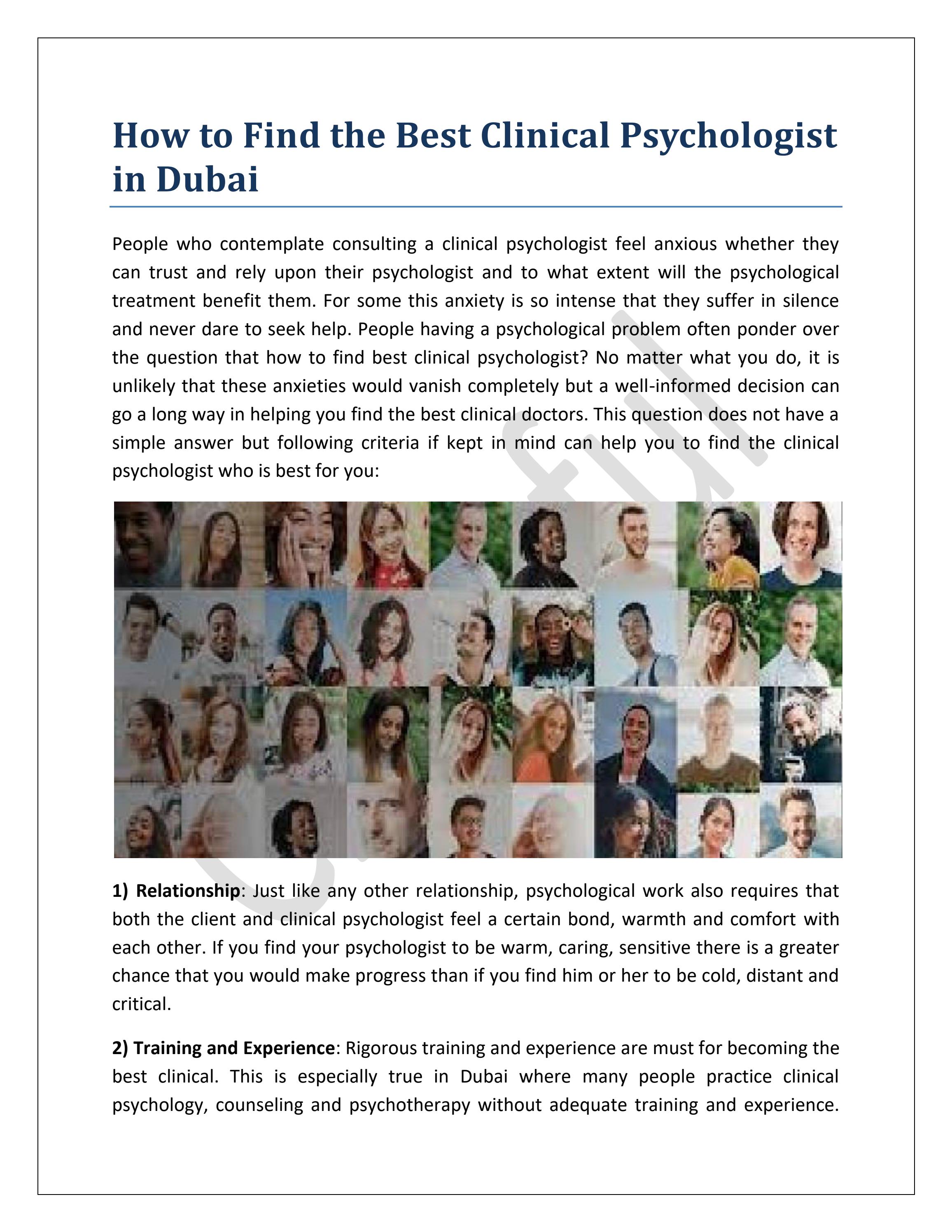 How to Find the Best Clinical Psychologist in Dubai by Chearful Issuu