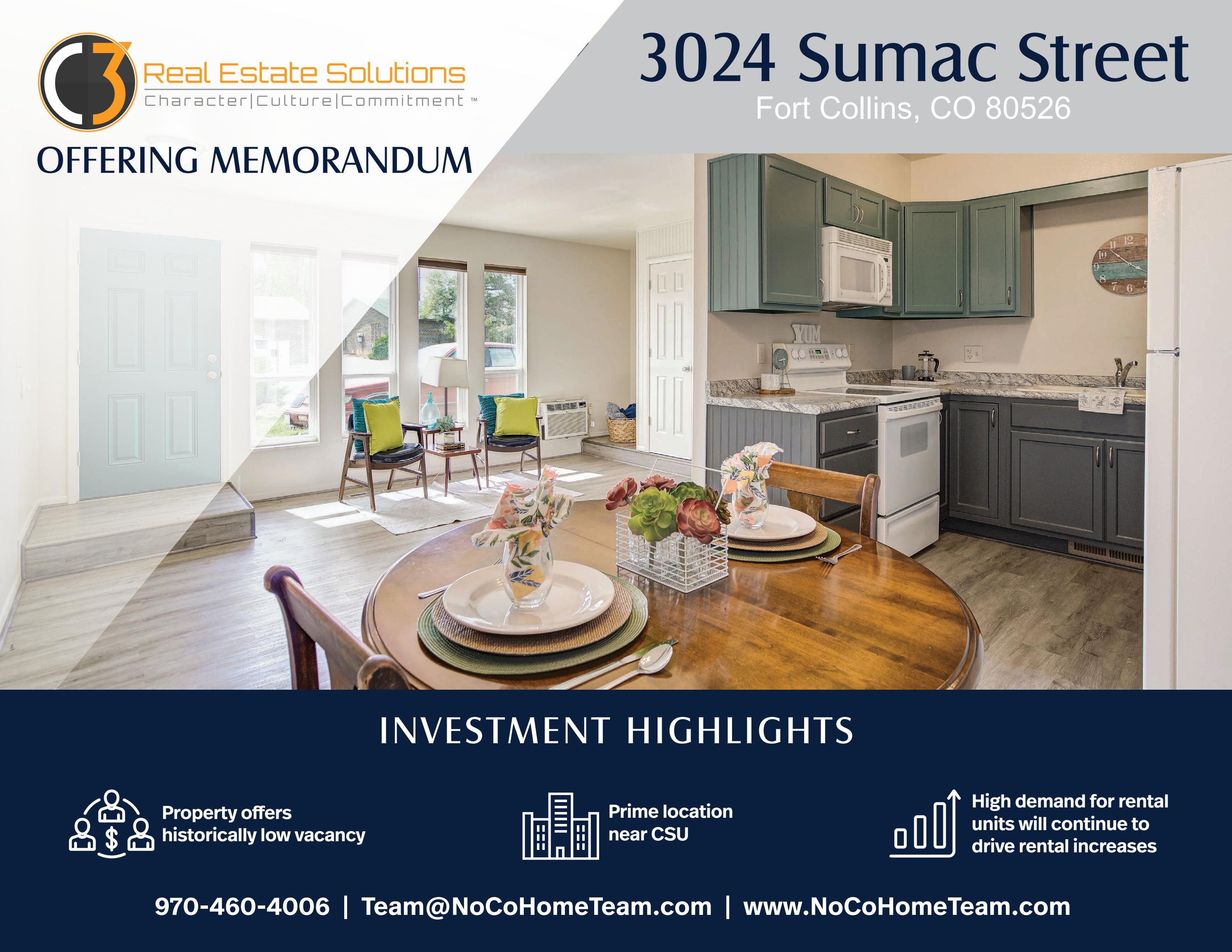 3024 Sumac Street, Fort Collins, CO Presented by the NoCo Home Team