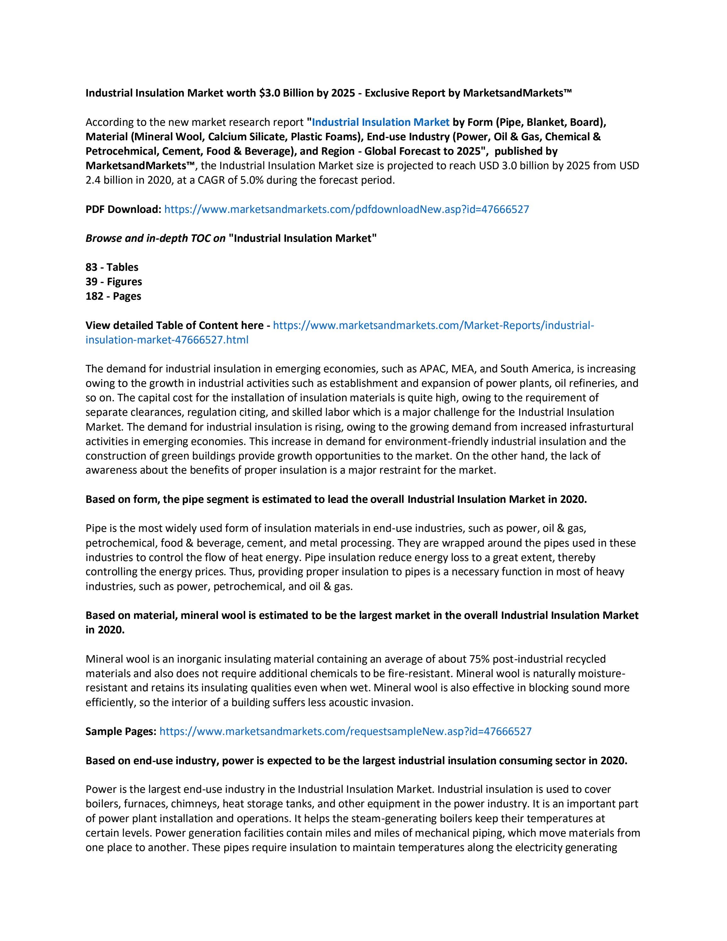 Industrial Insulation Industry Trends Share Size By Kim Carter Issuu Industrial Insulation Industry Trends Share Size By Kim Carter Issuu