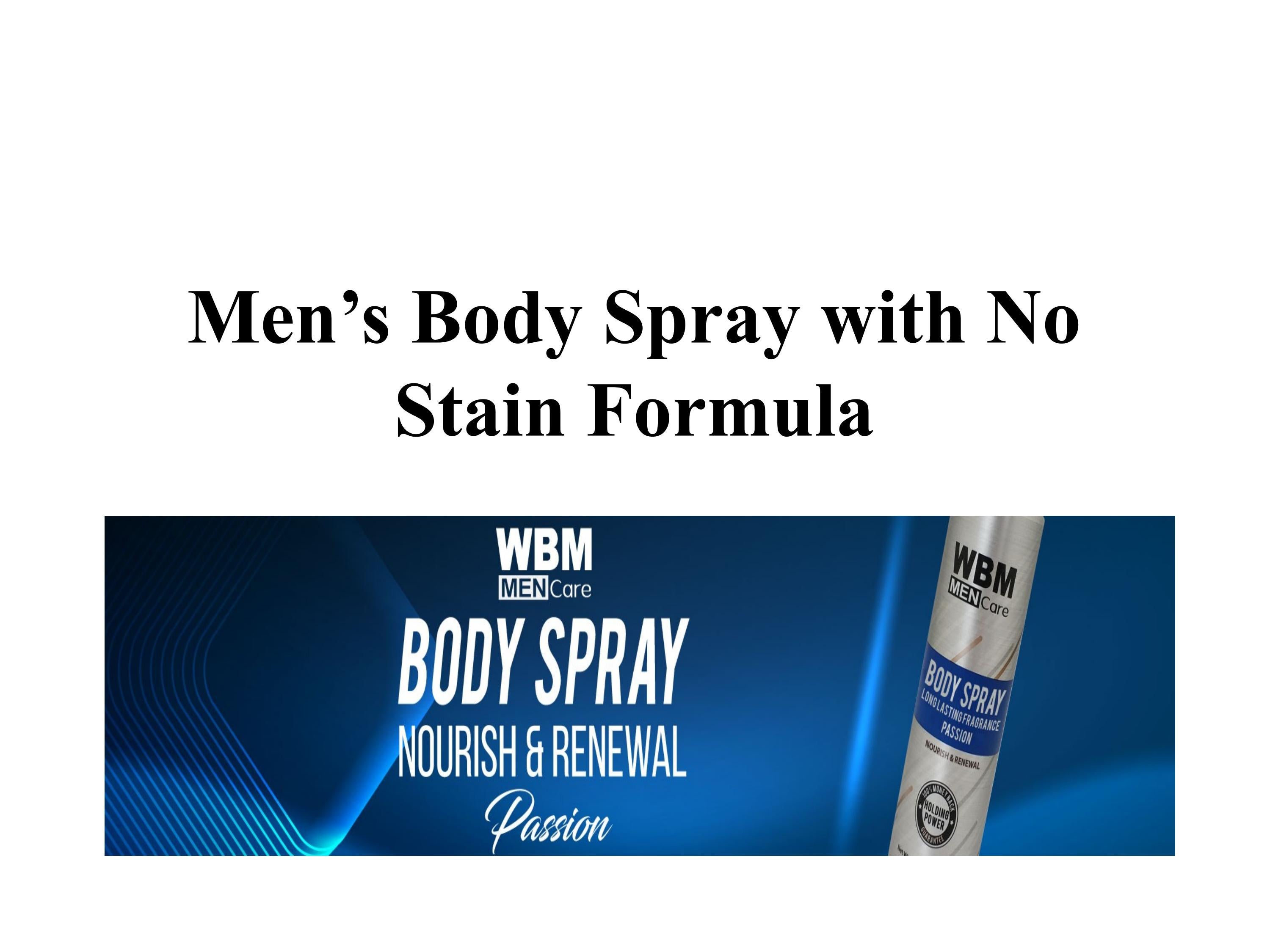 Men’s Body Spray with No Stain Formula by Abdullah Issuu