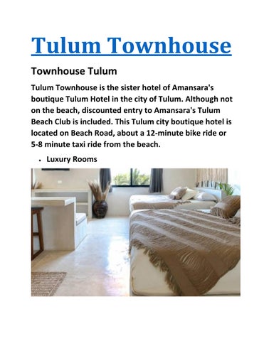 Tulum townhouse, Amansala