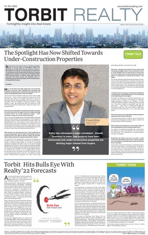 The Spotlight Has Now Shifted Towards Under-Construction Properties
